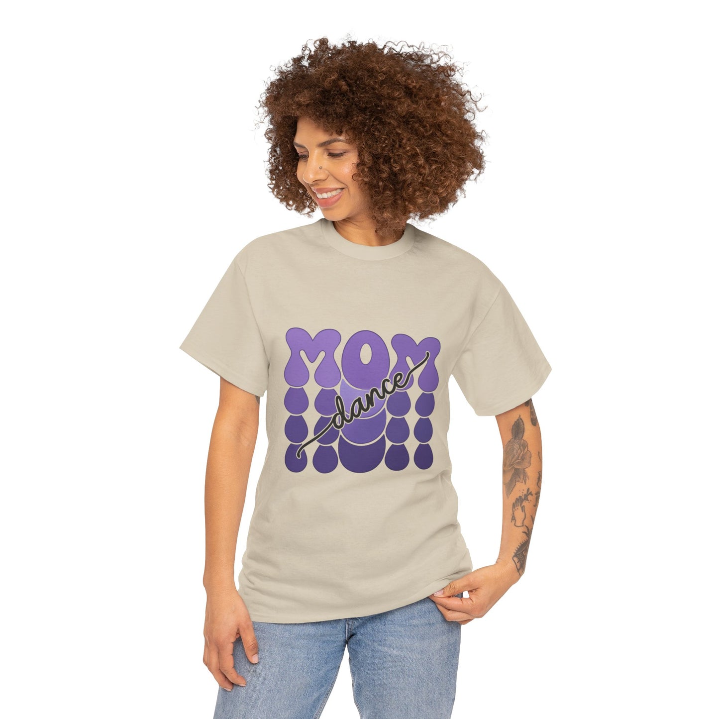 MOM Dance – Purple Letter Stage Spirit Tee