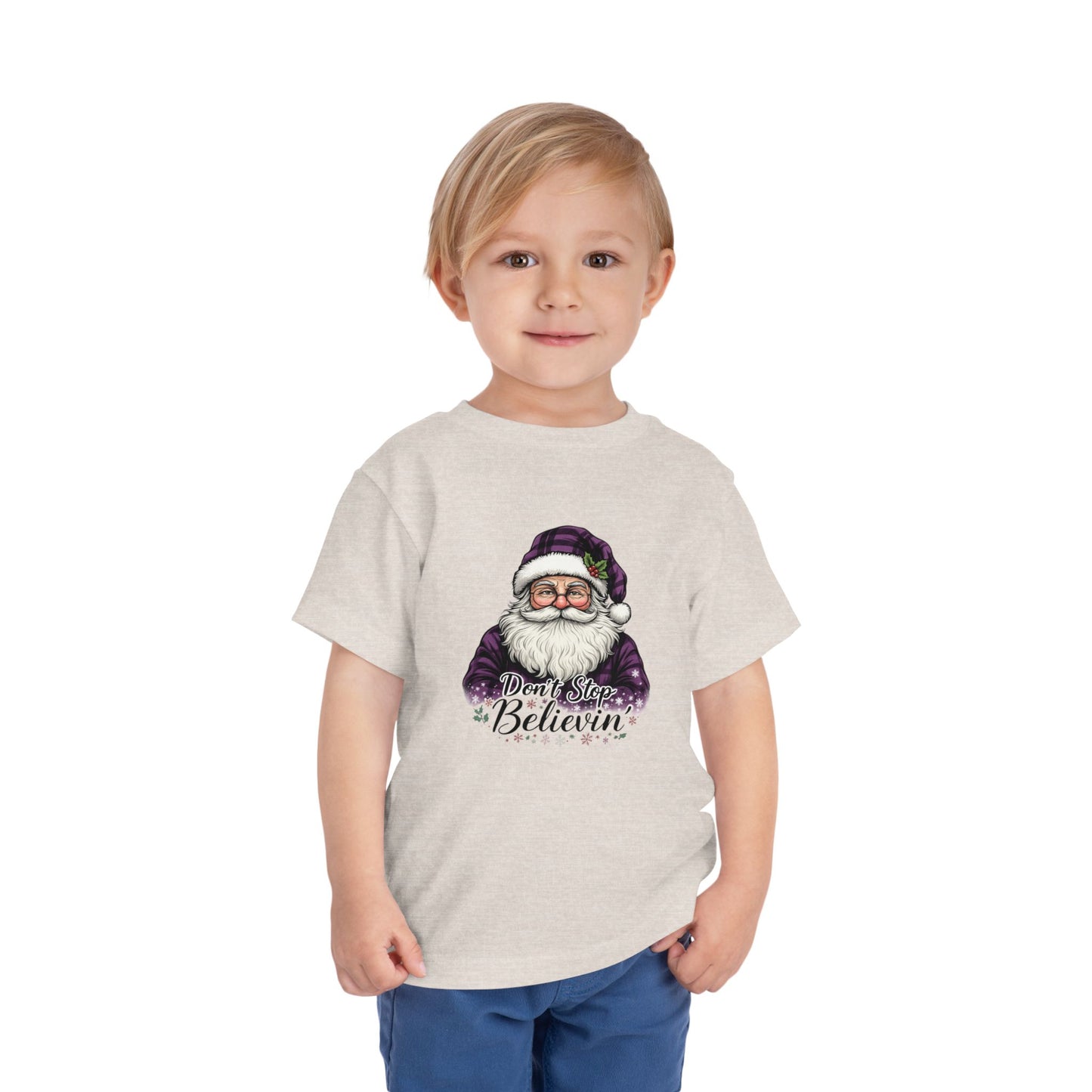Santa's 'Don't Stop Believin' Toddler Christmas Tee