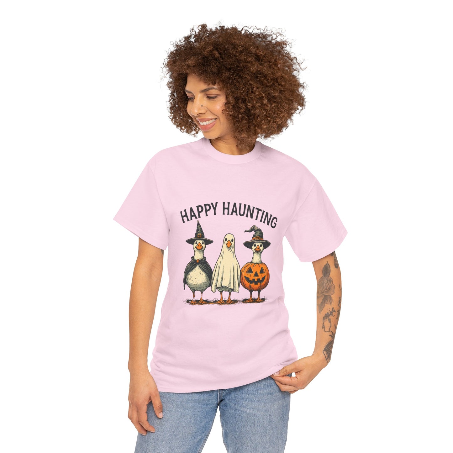 Happy Haunting Geese Halloween Tee