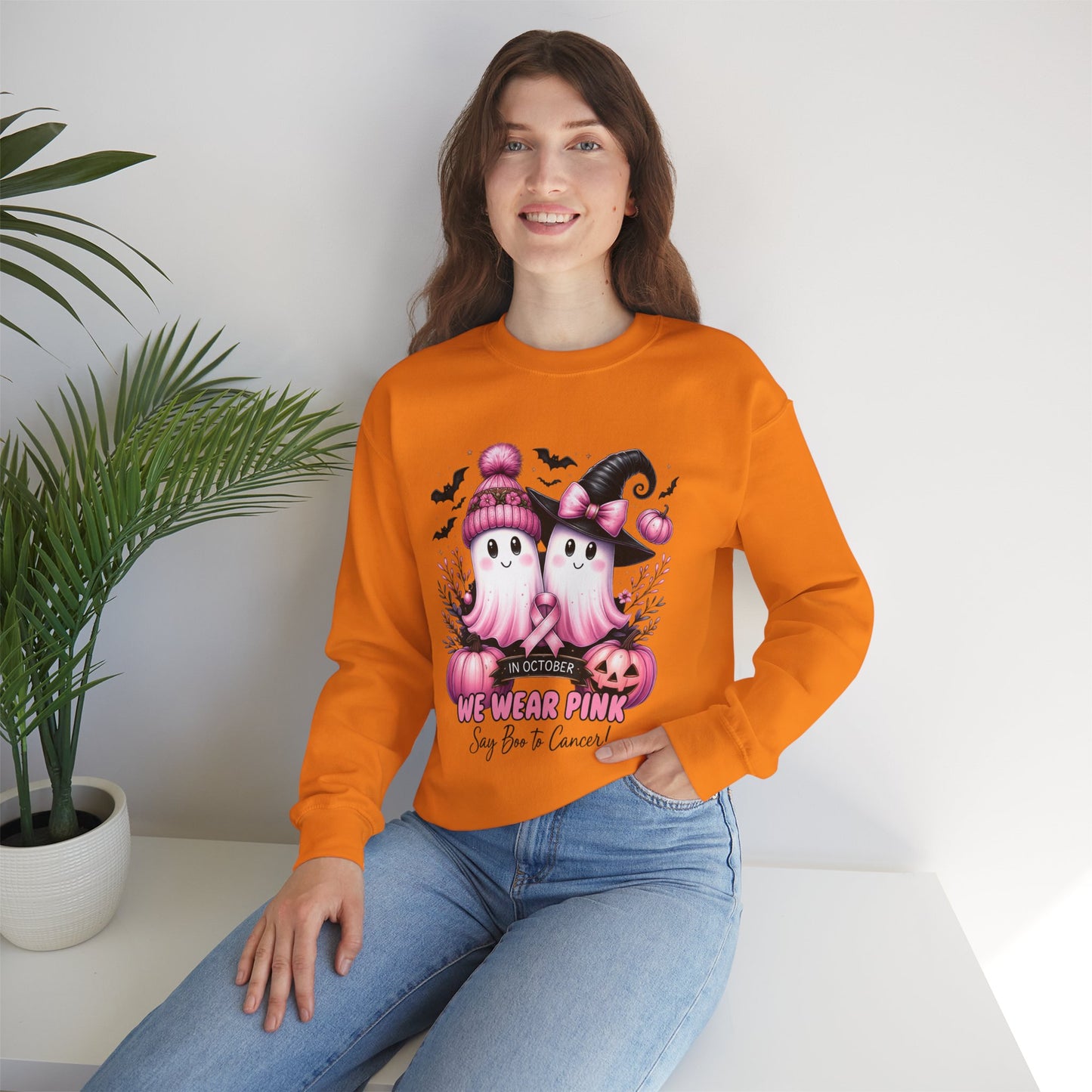 Boo-tiful Breast Cancer Awareness Halloween Crewneck