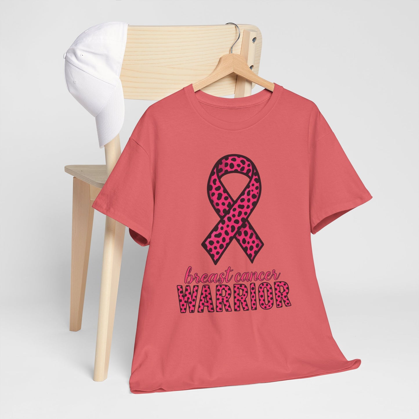 Pink Leopard Ribbon Breast Cancer Awareness Tee