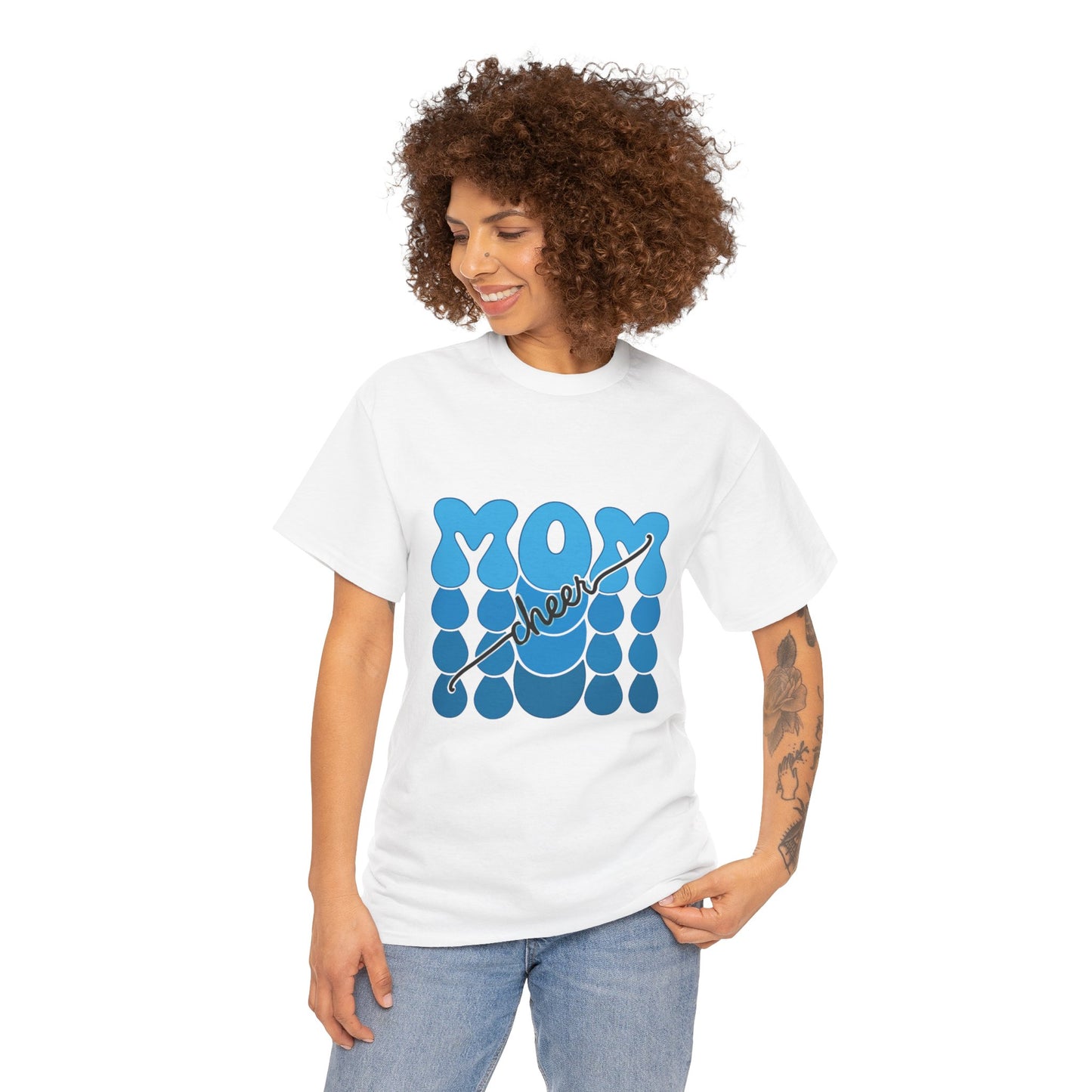 Blue Mom Cheer T-Shirt