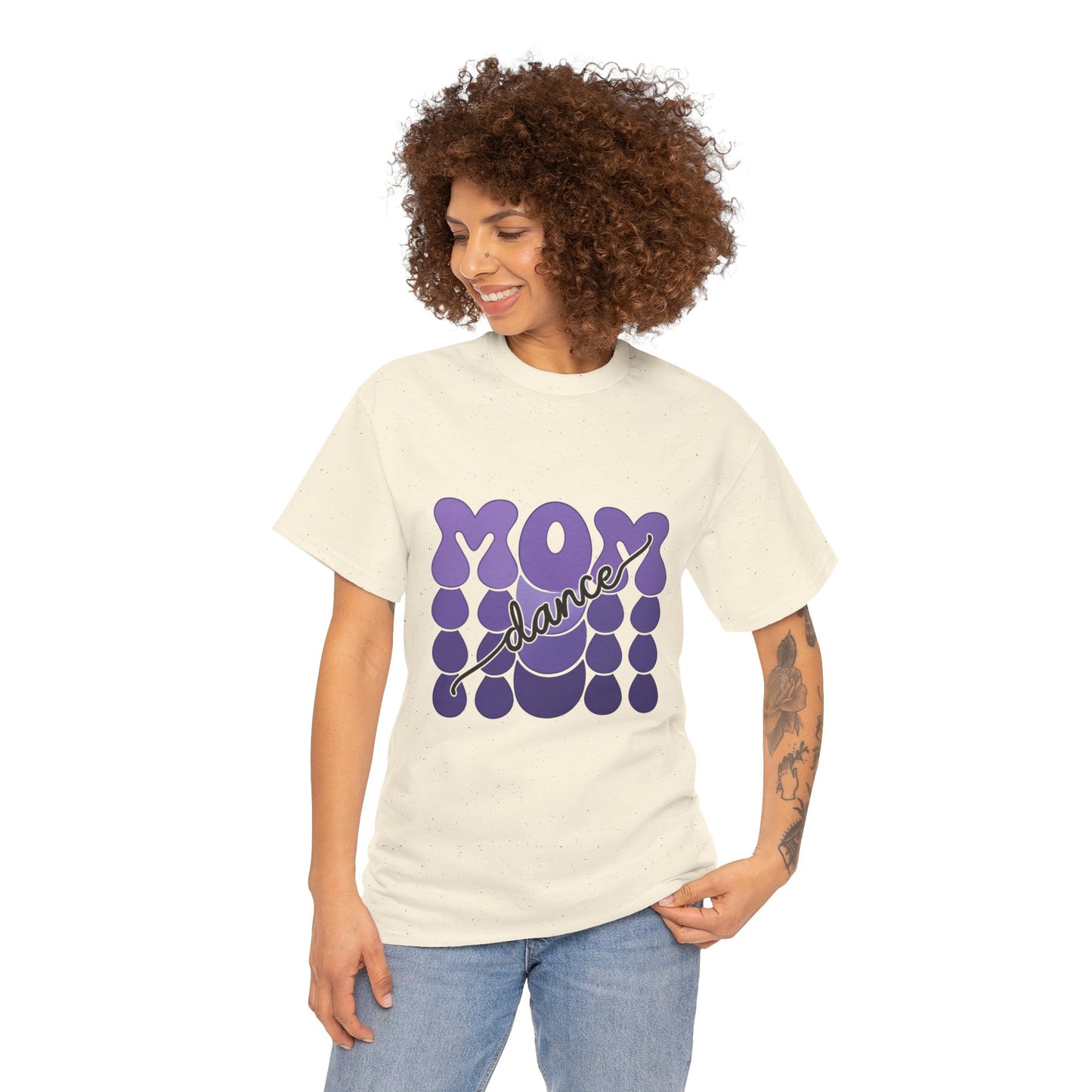 MOM Dance – Purple Letter Stage Spirit Tee
