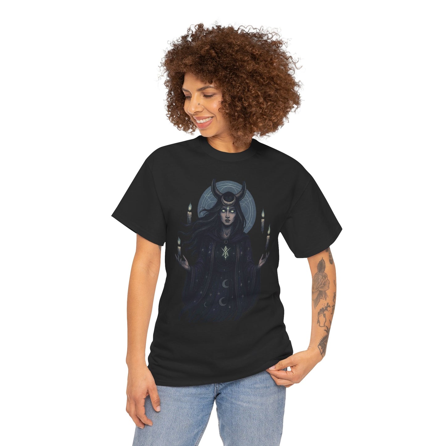 Moonlit Sorceress – Enchanted Candlelight Tee
