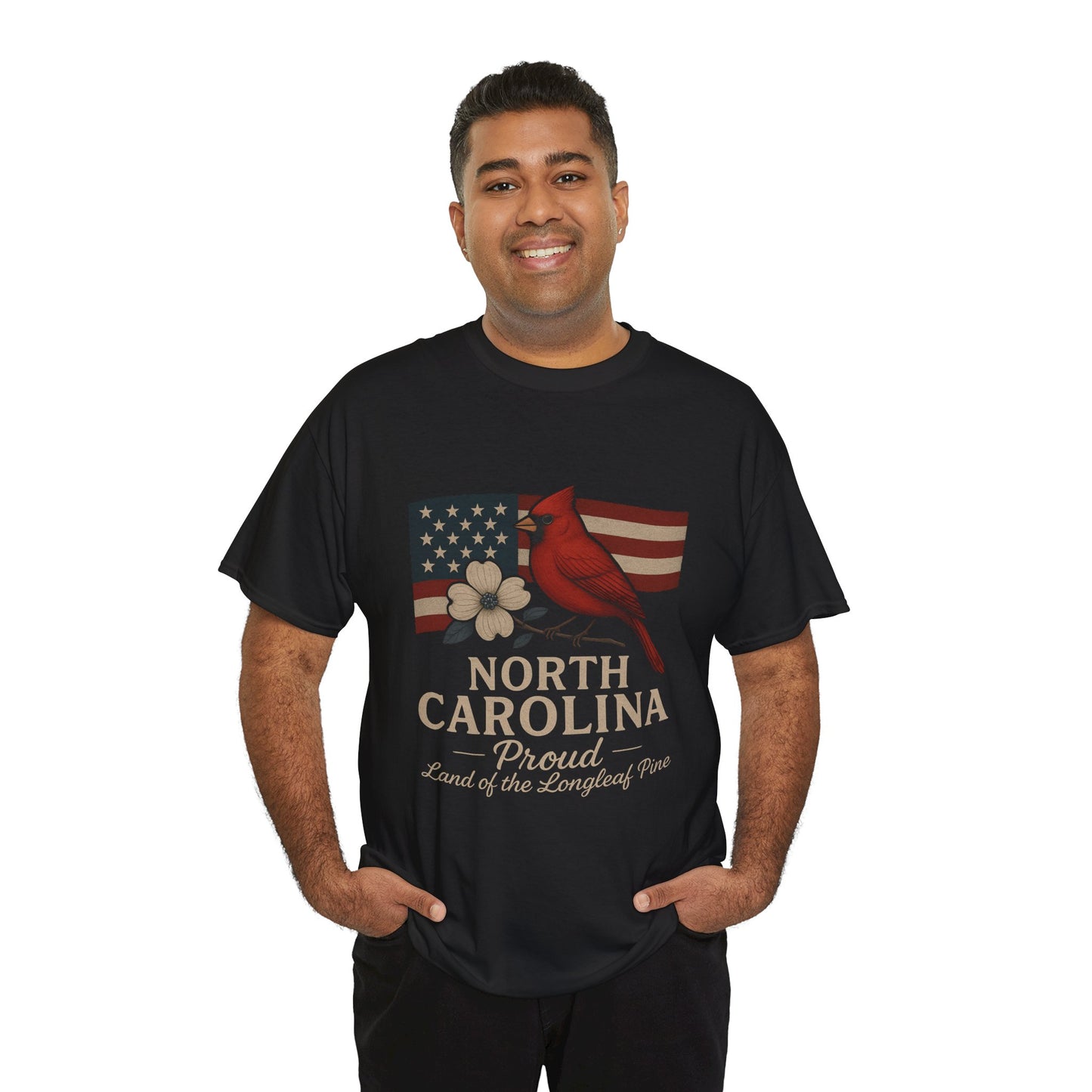NC Pride: Cardinal, Dogwood & State Flag Tee