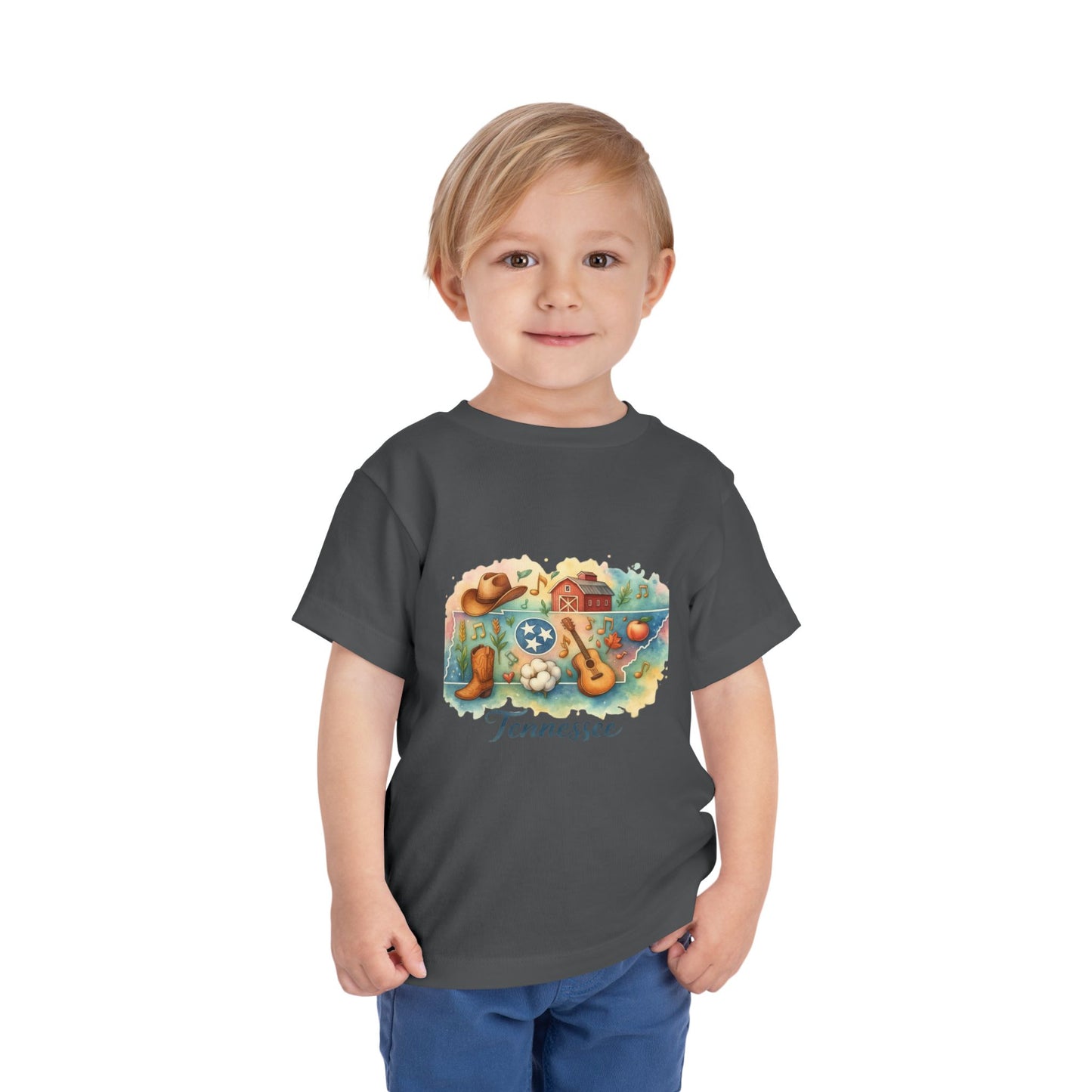 Toddler Tee Tennessee Watercolor Illustration