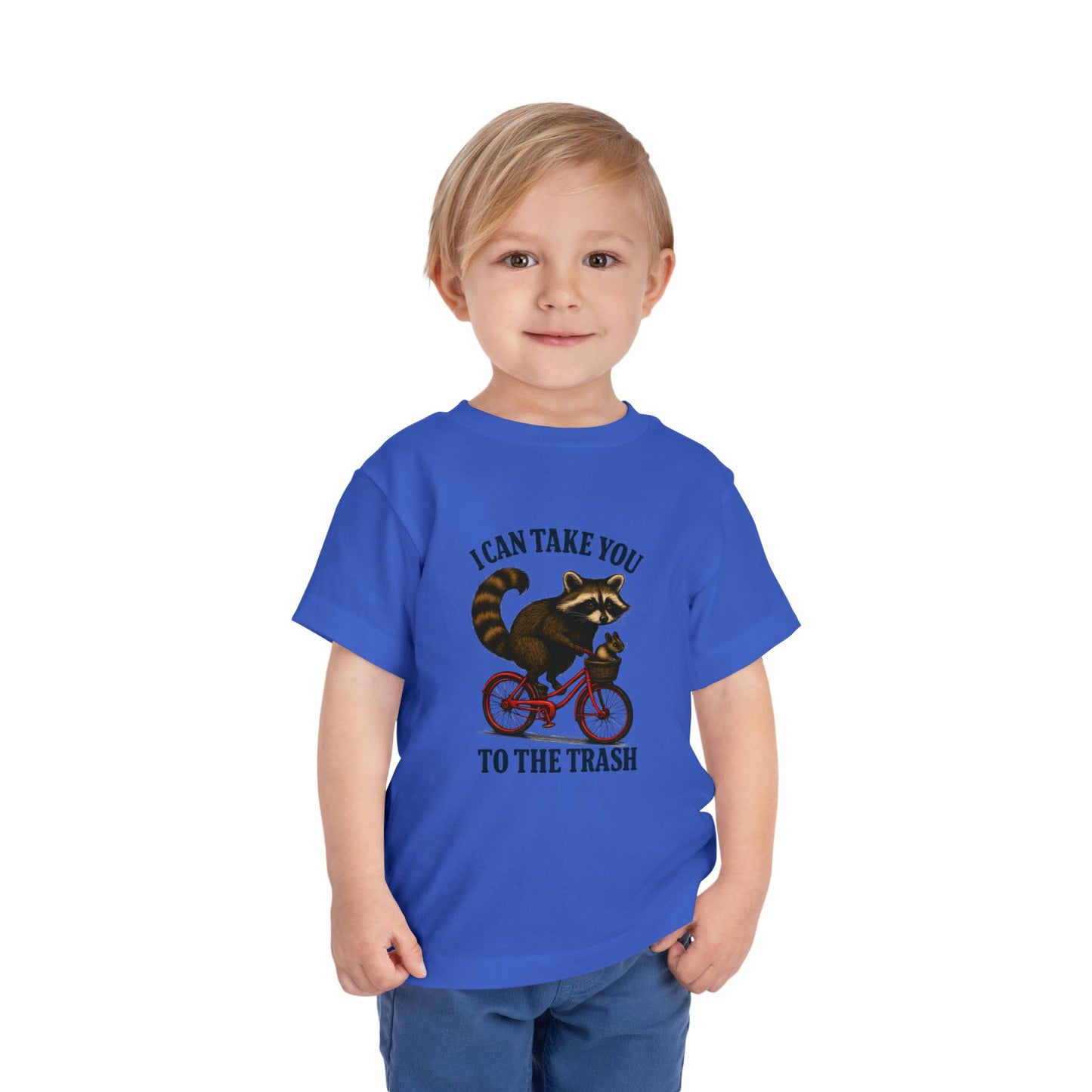 Raccoon Bike Ride Toddler Christmas Tee