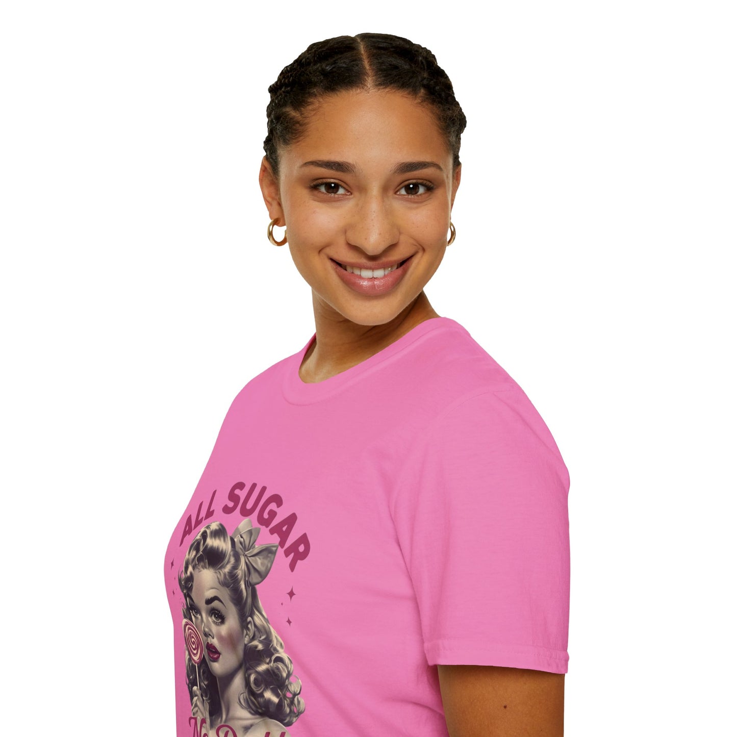 Graphic Tee - All Sugar No Daddy Print Women's Softstyle T-Shirt