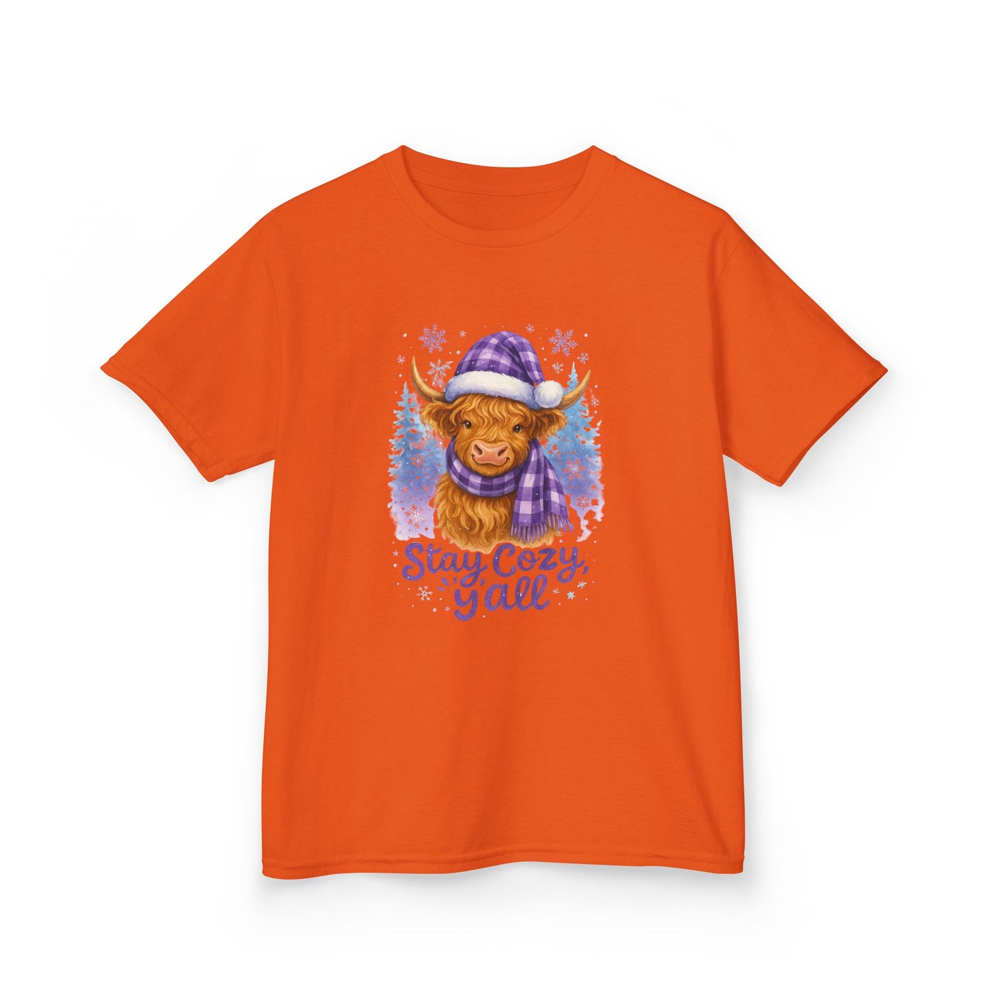 Cozy Highland Cow Holiday Tee - Stay Cozy, Y'all!