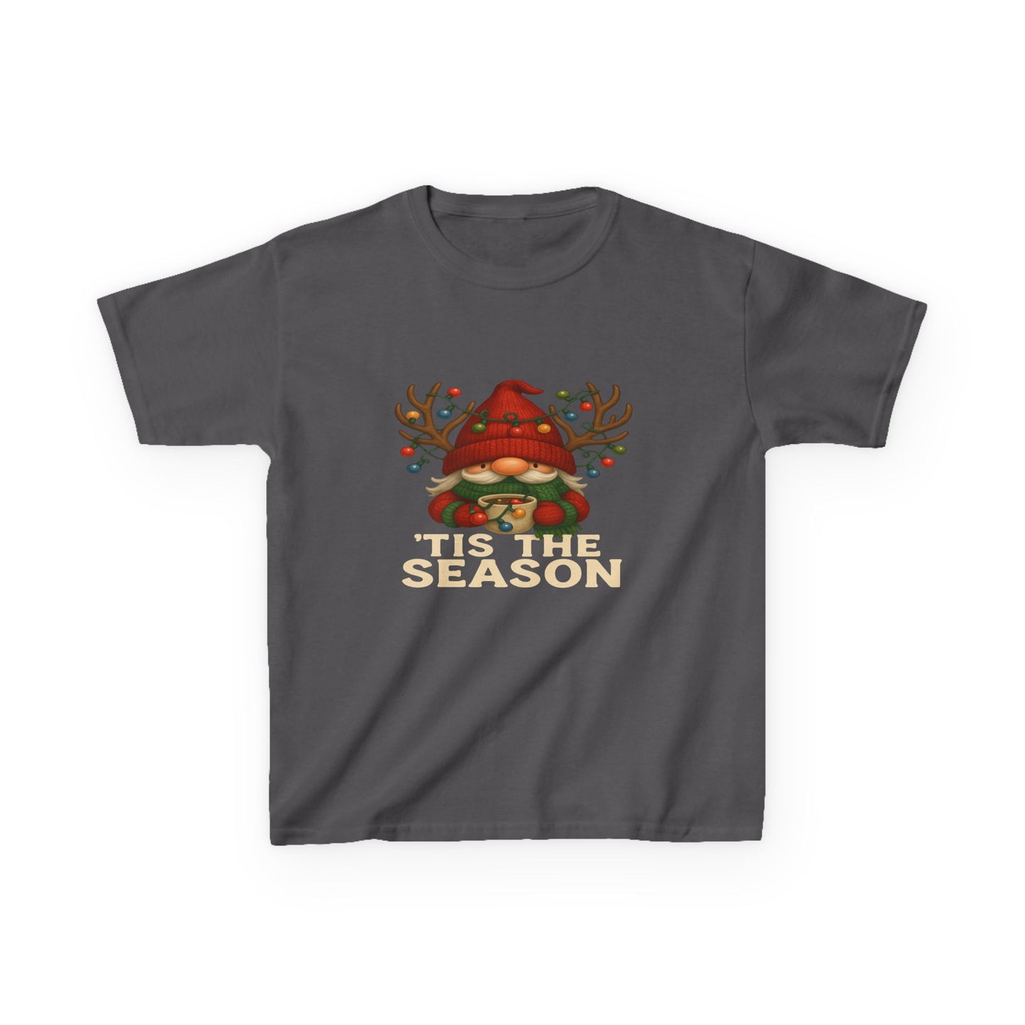 Gnome Dino 'Tis The Season Kids Christmas Tee