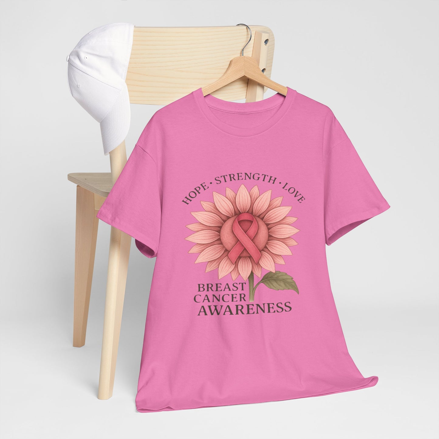 Hope Flower Breast Cancer Awareness Tee