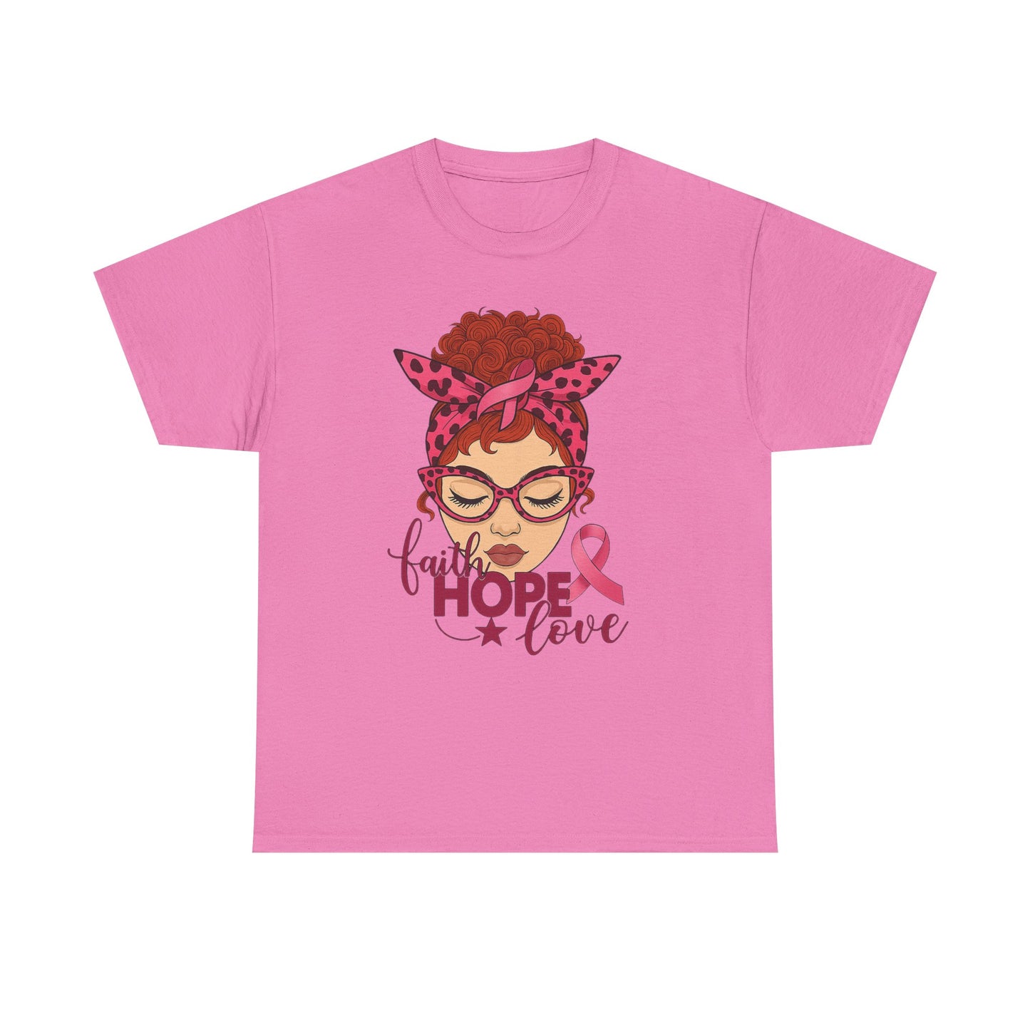 Hope, Faith & Love: Pink Ribbon Awareness Tee