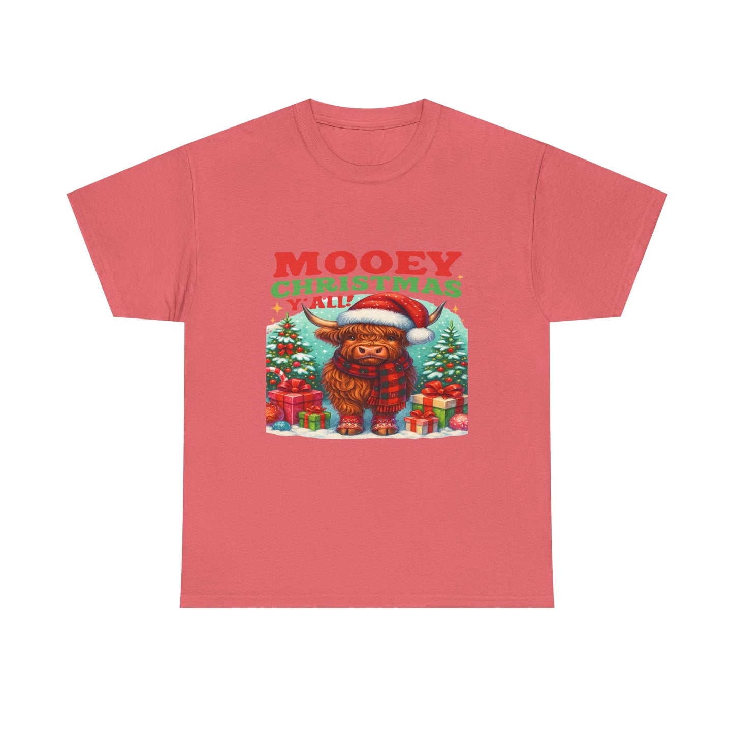 Christmas Highland Cow Tee