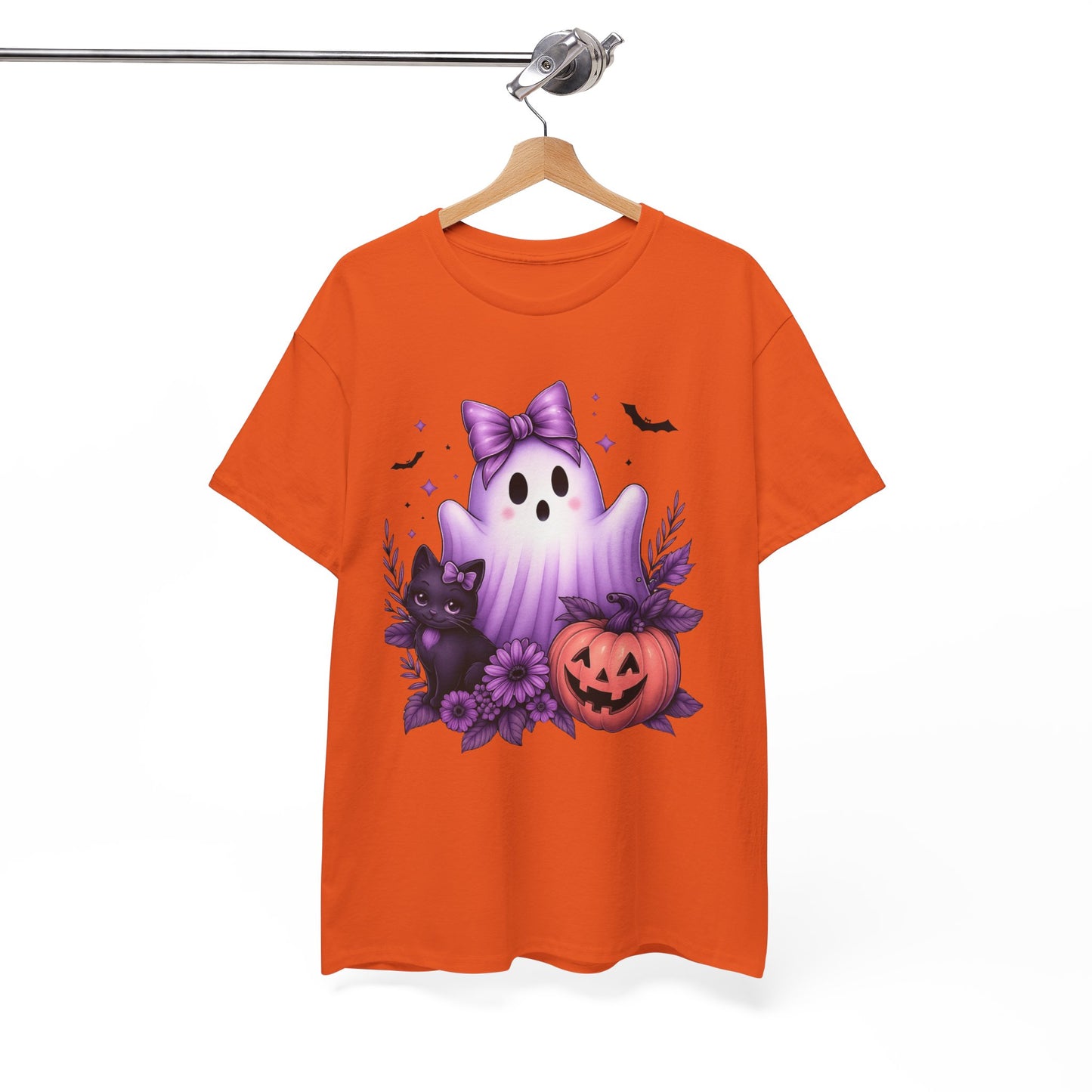 Pastel Halloween Ghost Cat Tee