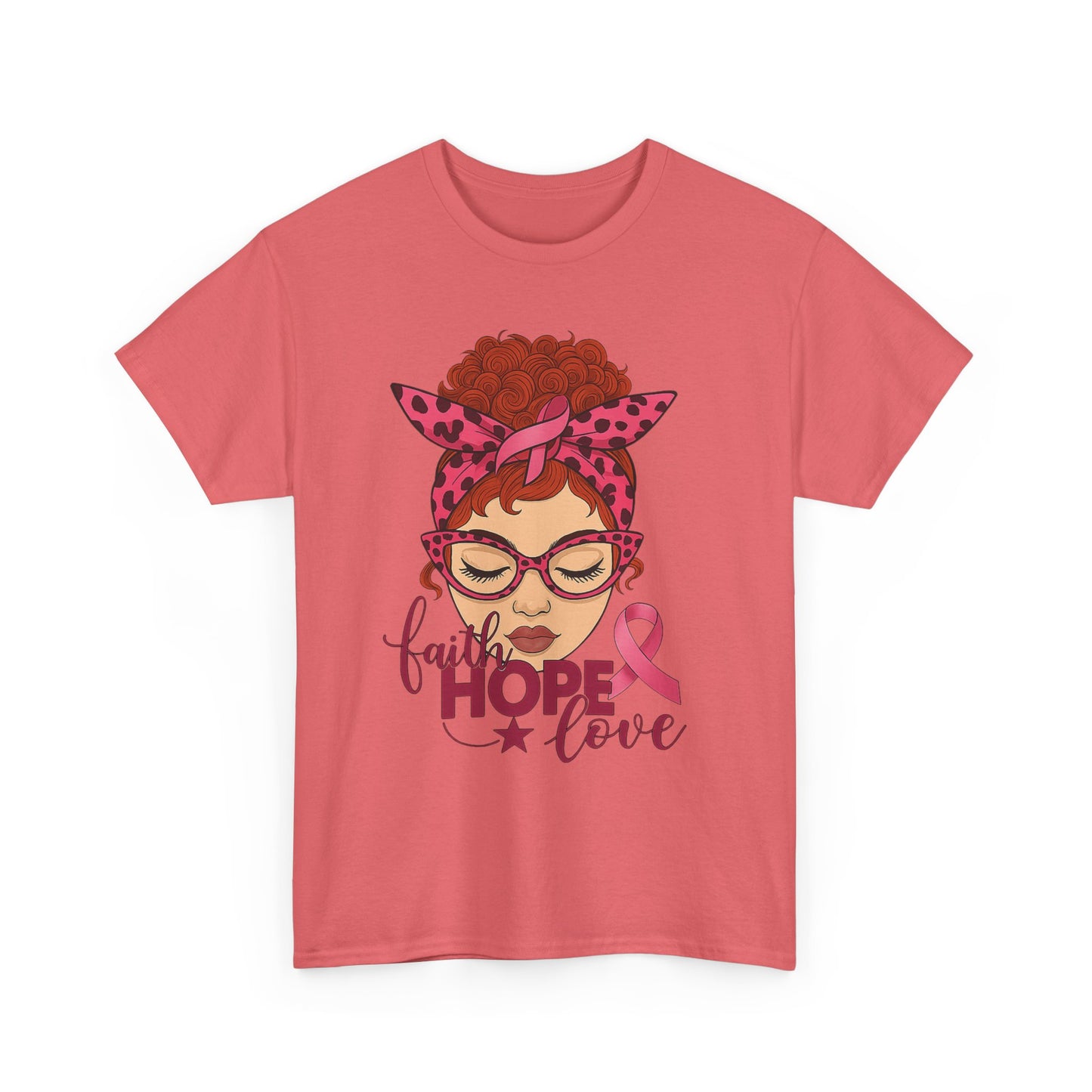 Hope, Faith & Love: Pink Ribbon Awareness Tee