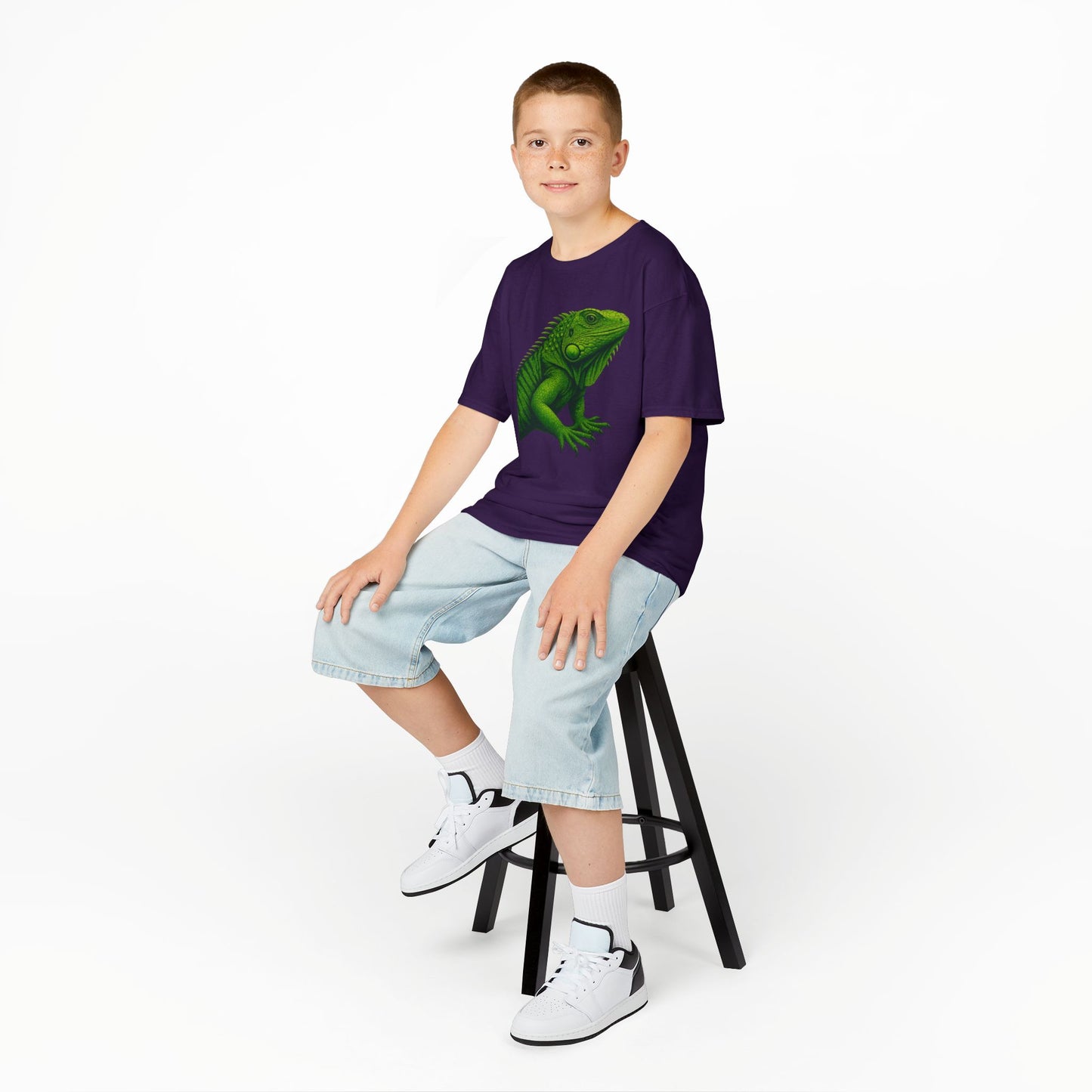 Green Iguana Kids Tee - Fun Shirt for Nature Lovers, Birthday Gift, Summer Wear, Animal Lovers, Eco-Friendly Clothing