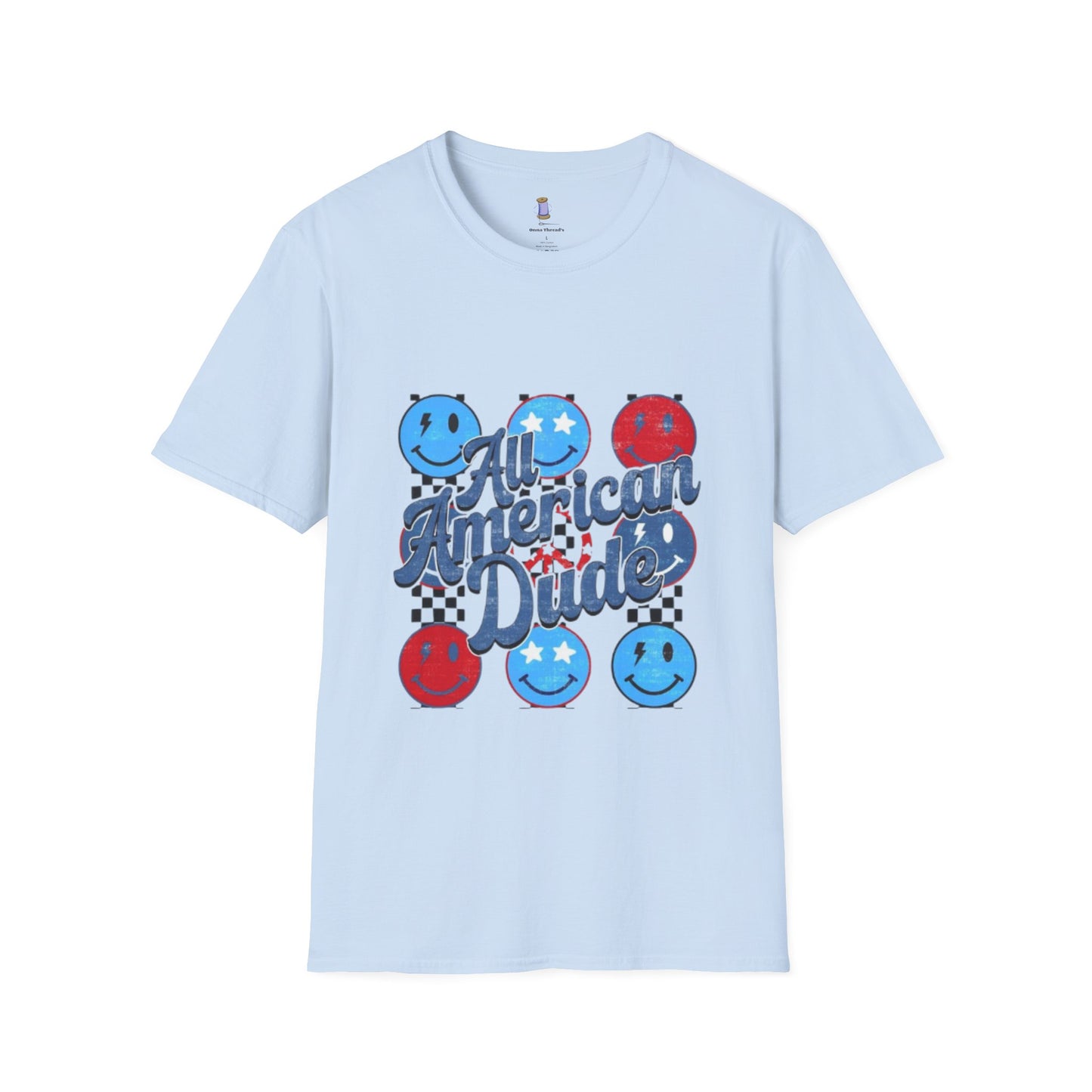 All American Dude Unisex T-Shirt, Patriotic Tee, Summer Fashion, Gift for Him, July 4th Celebration, Casual Wear