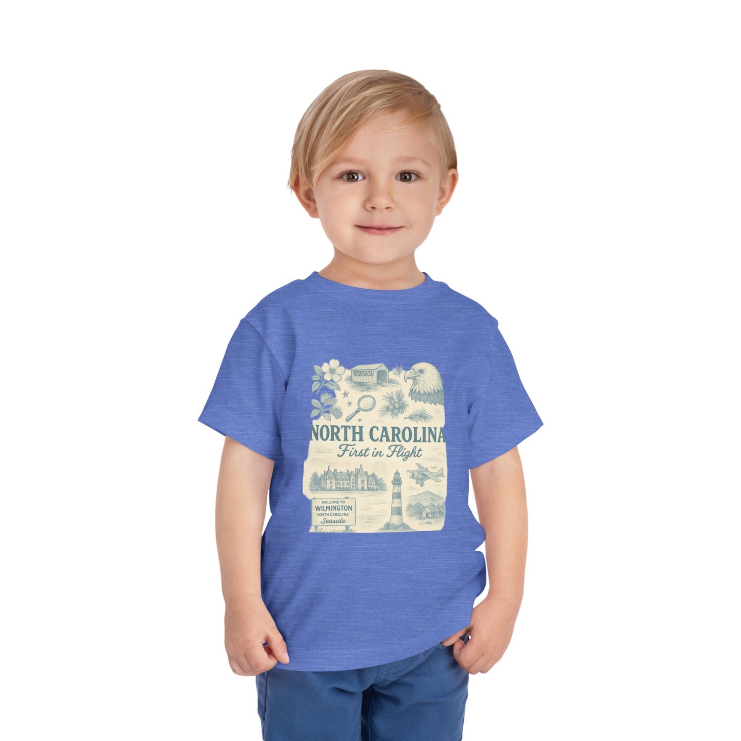 Toddler Tee - NC Landmarks Vintage First in Flight Design