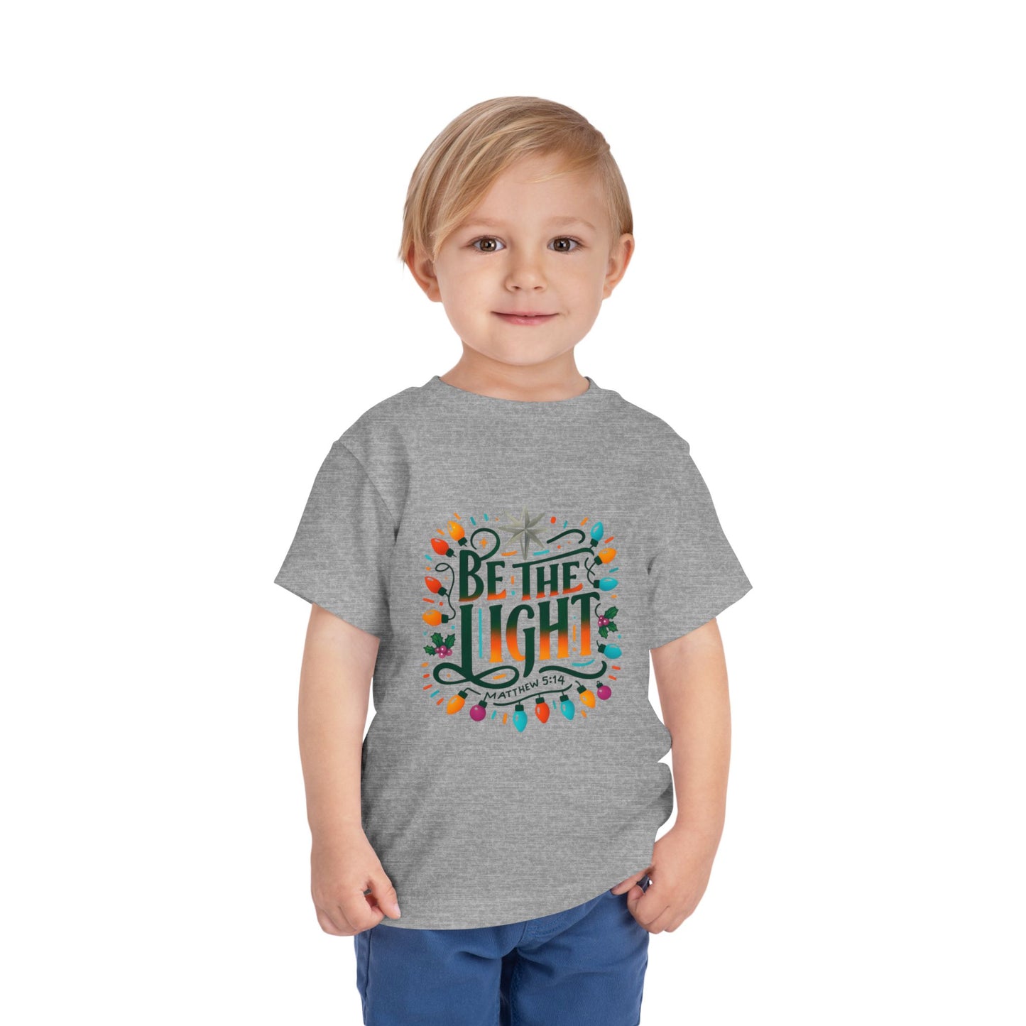 Christmas Toddler Tee - BE THE LIGHT, Matthew 5:14