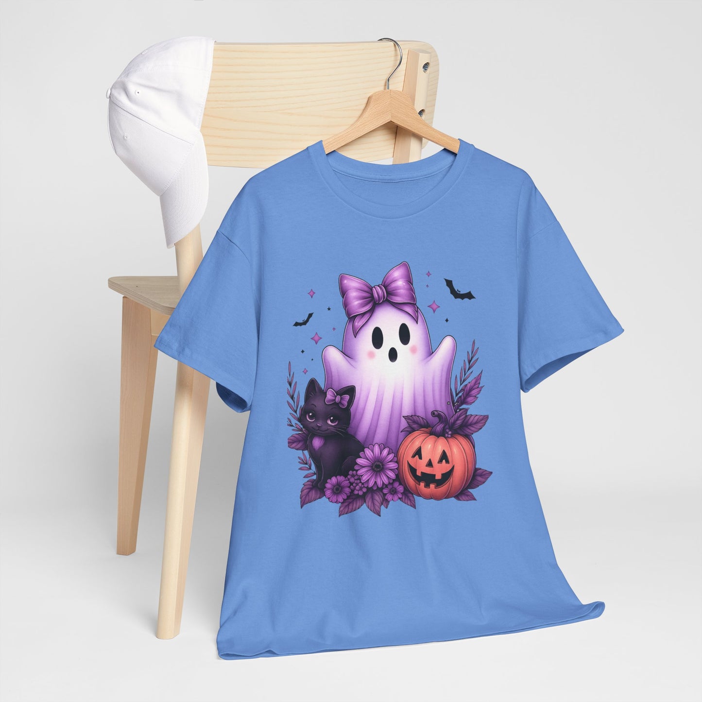 Pastel Halloween Ghost Cat Tee