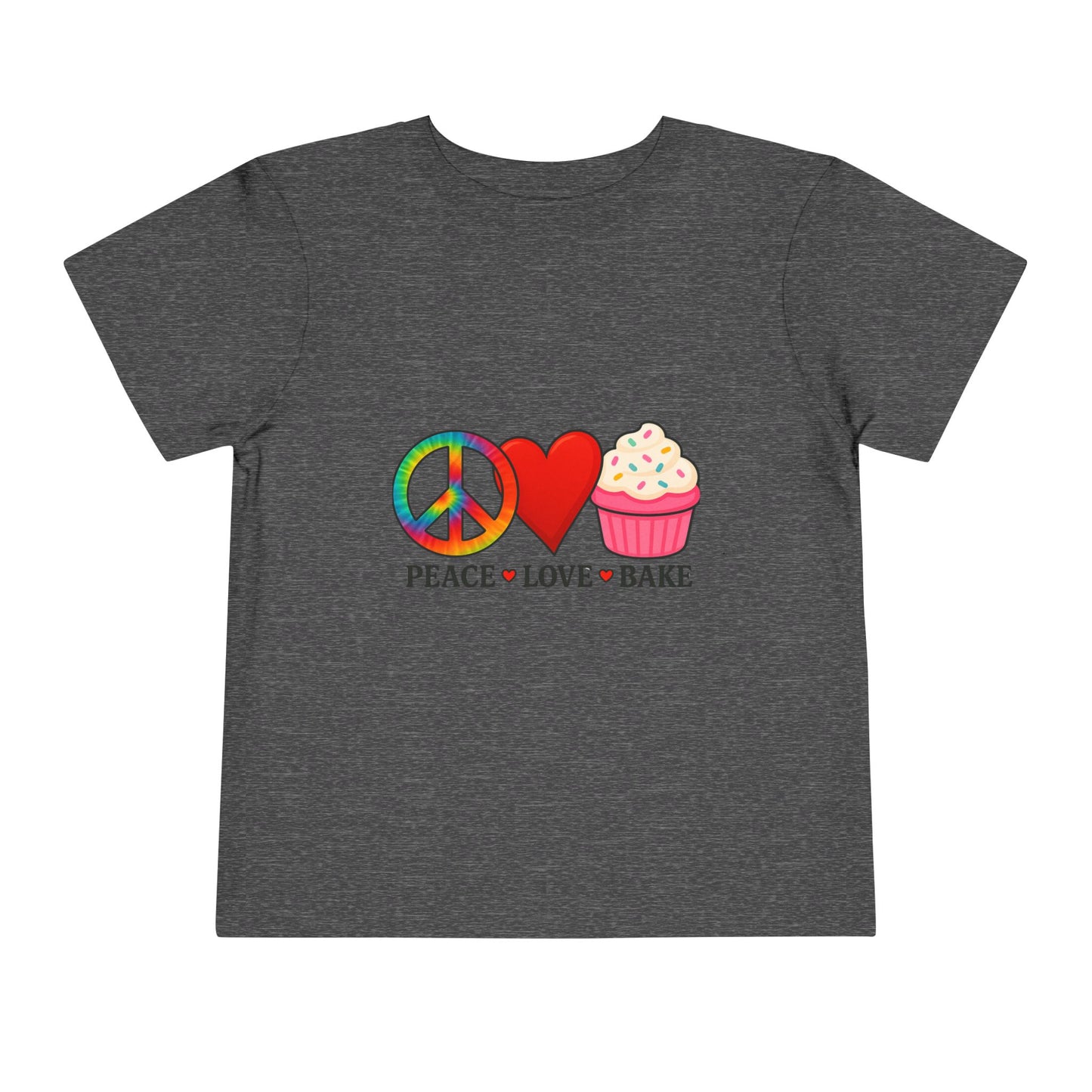 Peace Love Bake Toddler Christmas Tee