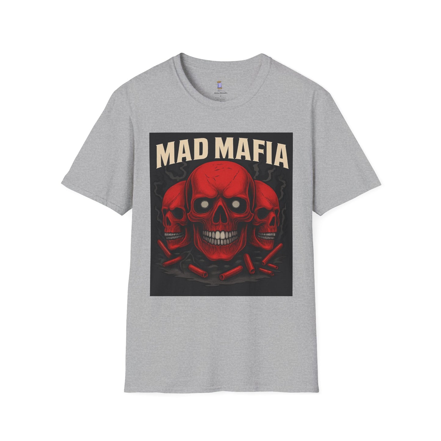 Bold Graphic Tee - Mad Mafia Design, Unisex T-Shirt for Casual Wear, Streetwear Vibe, Gift for Music Lovers, Halloween Outfit