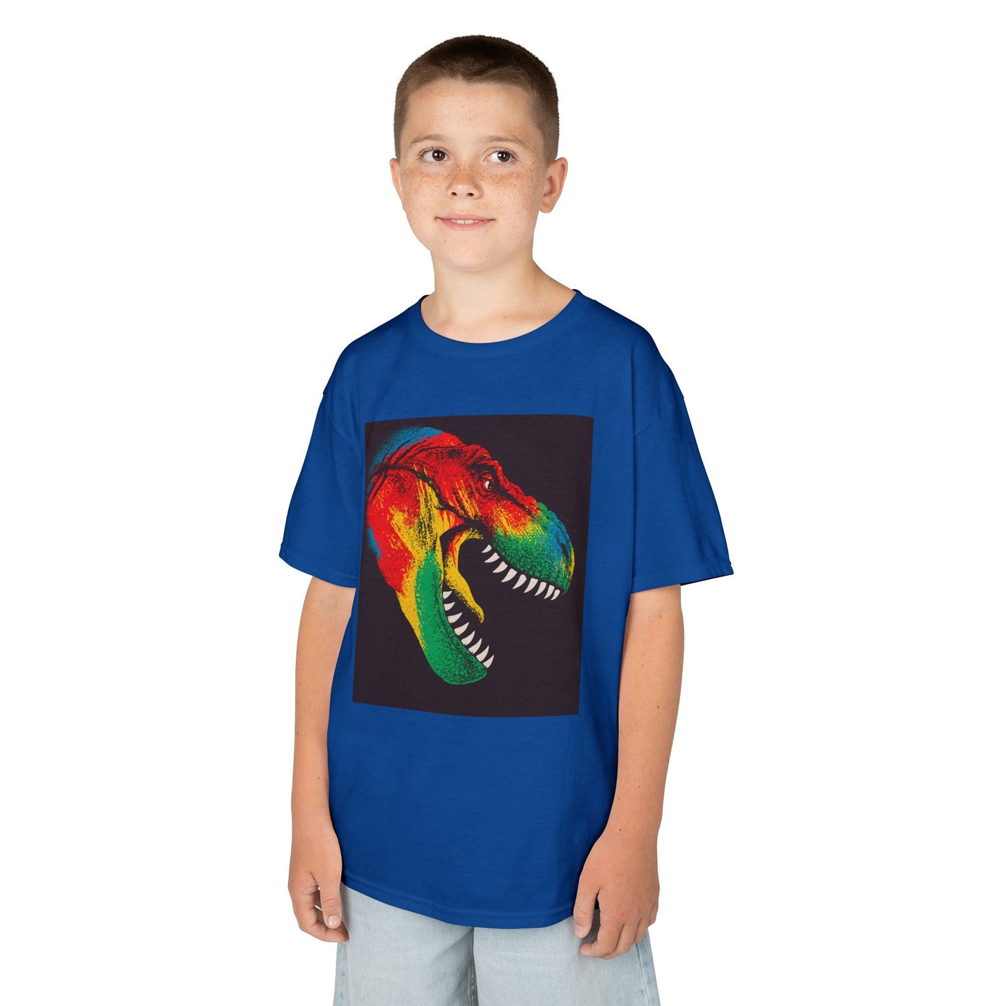 Colorful Dinosaur Kids Tee, Fun T-Shirt for Boys and Girls, Perfect for Birthdays, Playdates, Gifts, and Holiday Celebrations