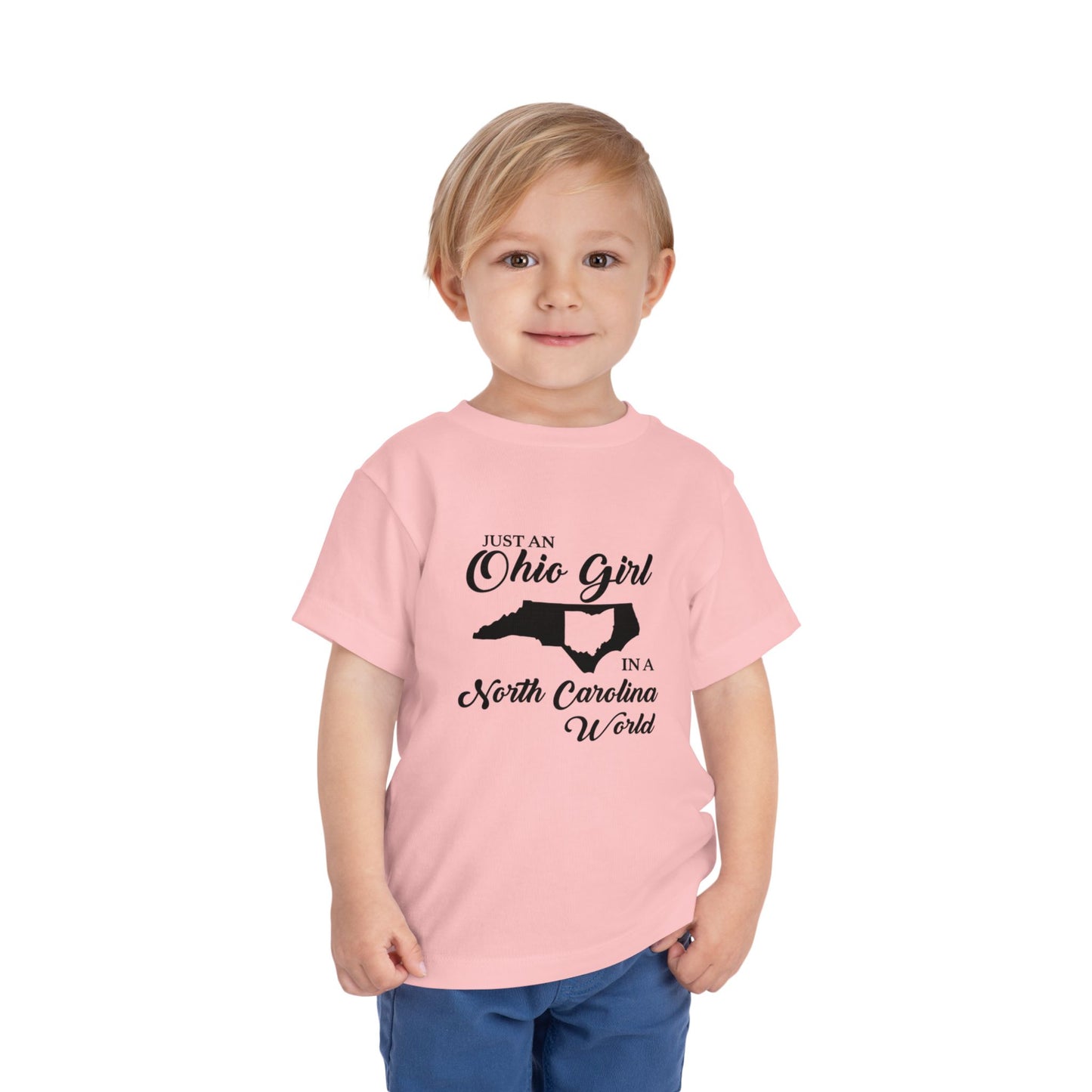 Toddler Tee Ohio Girl in North Carolina World Design Shirt