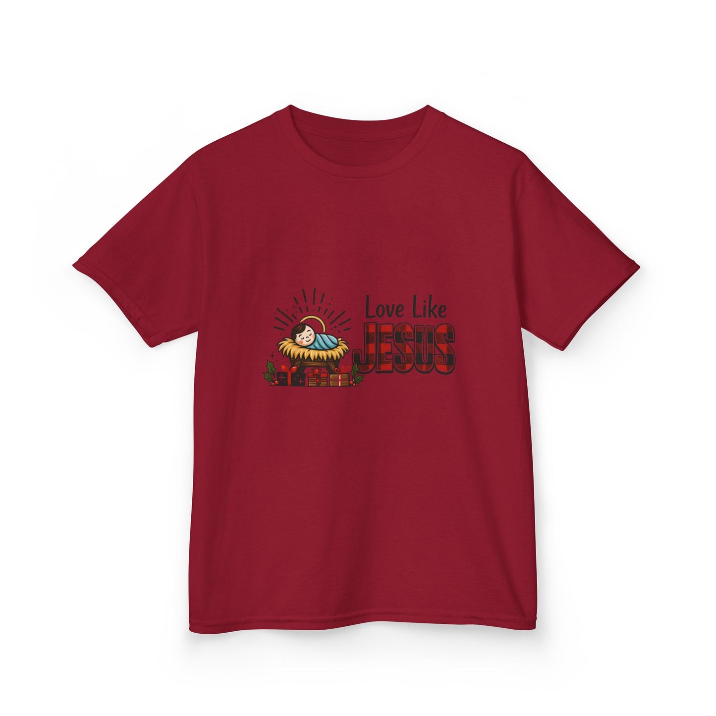 Jesus & Dino Christmas Tee: Love Like JESUS