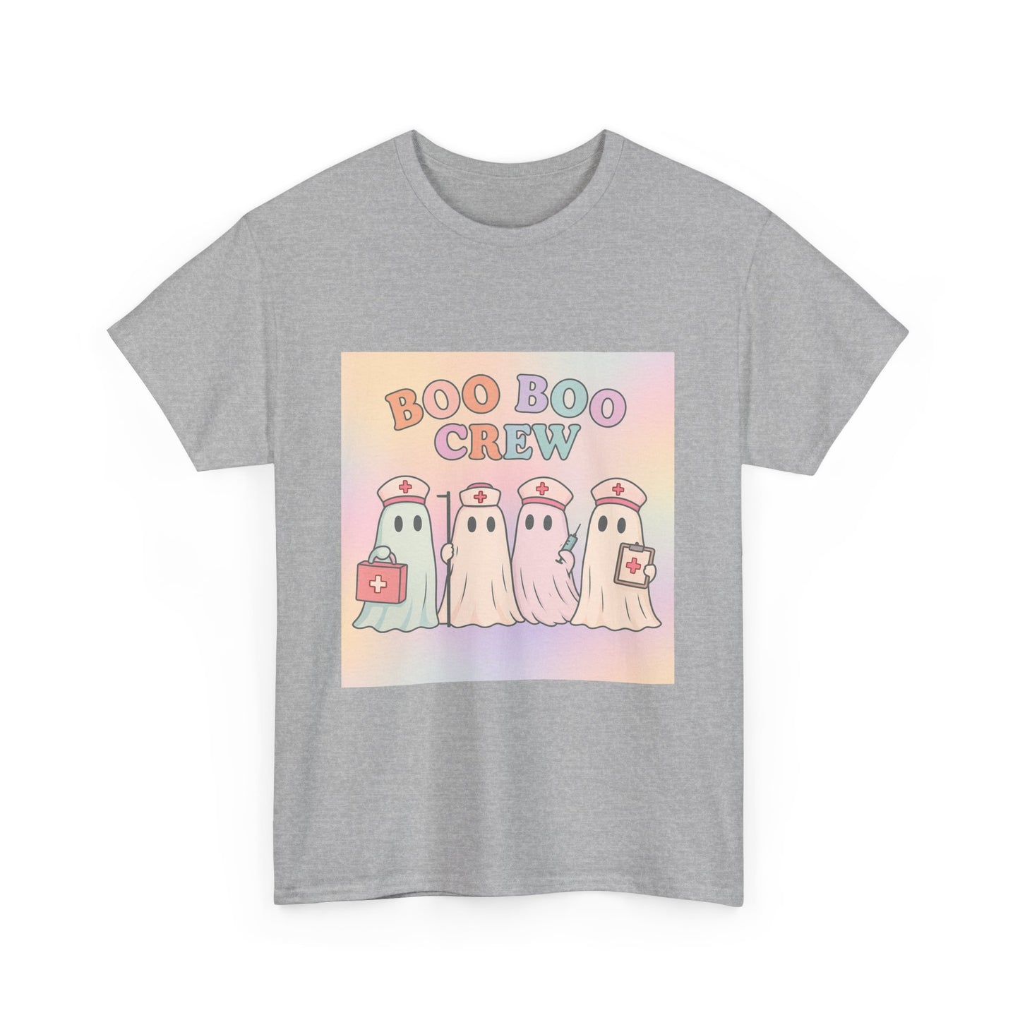 Boo Boo Crew Nurse Ghost T-Shirt – Cute Pastel Halloween Medical Tee