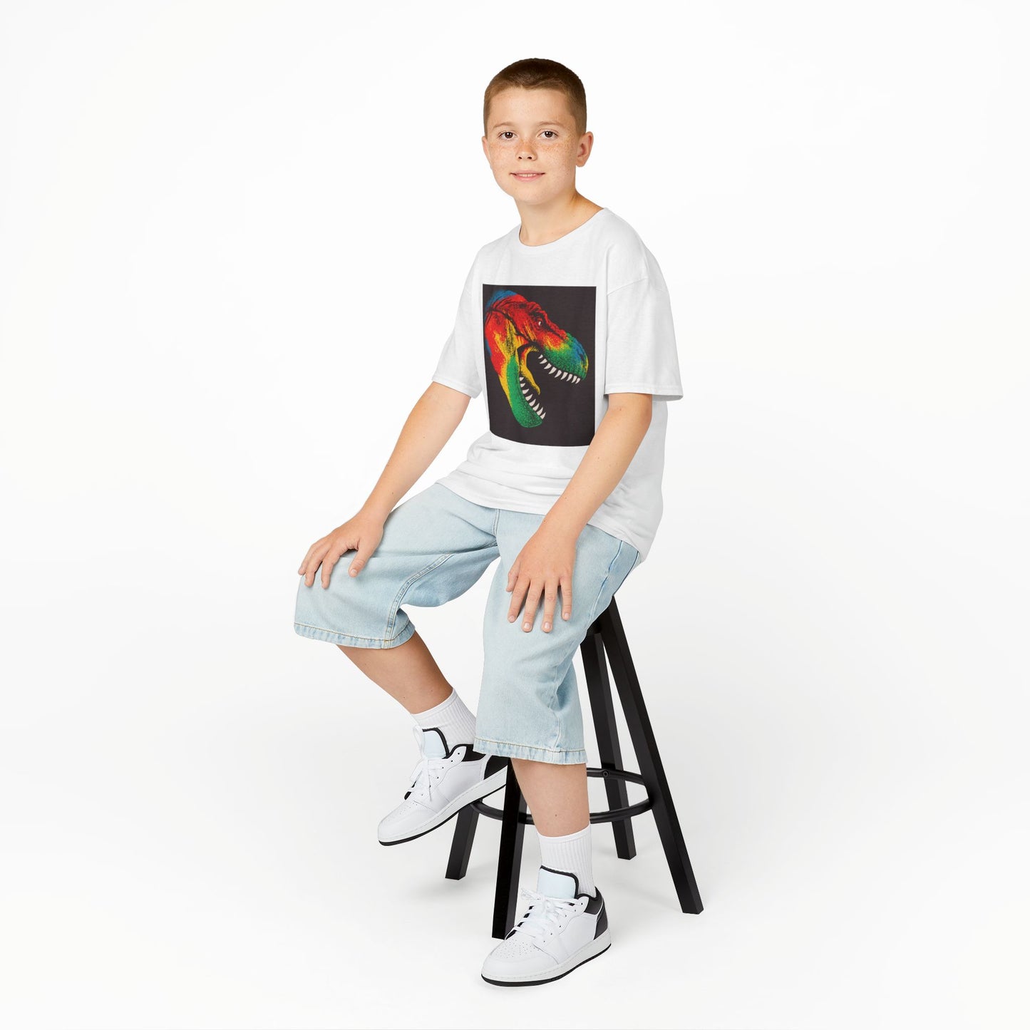 Colorful Dinosaur Kids Tee, Fun T-Shirt for Boys and Girls, Perfect for Birthdays, Playdates, Gifts, and Holiday Celebrations