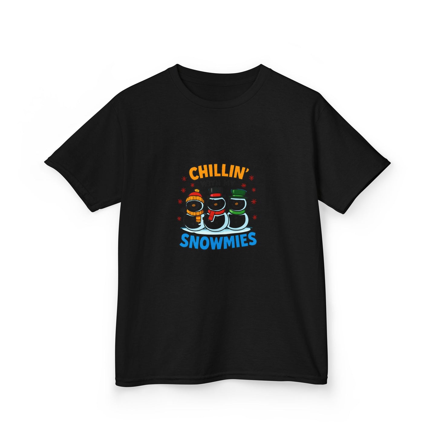 Chillin' with Snowmies: Holiday Dinosaur Kids Tee