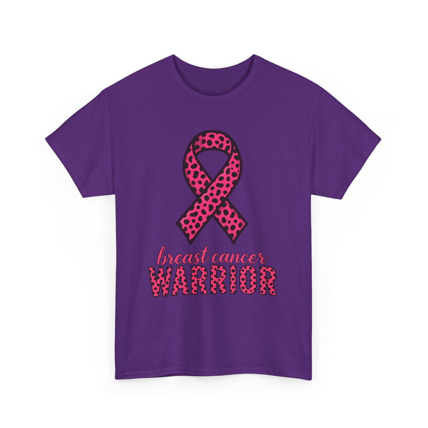 Pink Leopard Ribbon Breast Cancer Awareness Tee