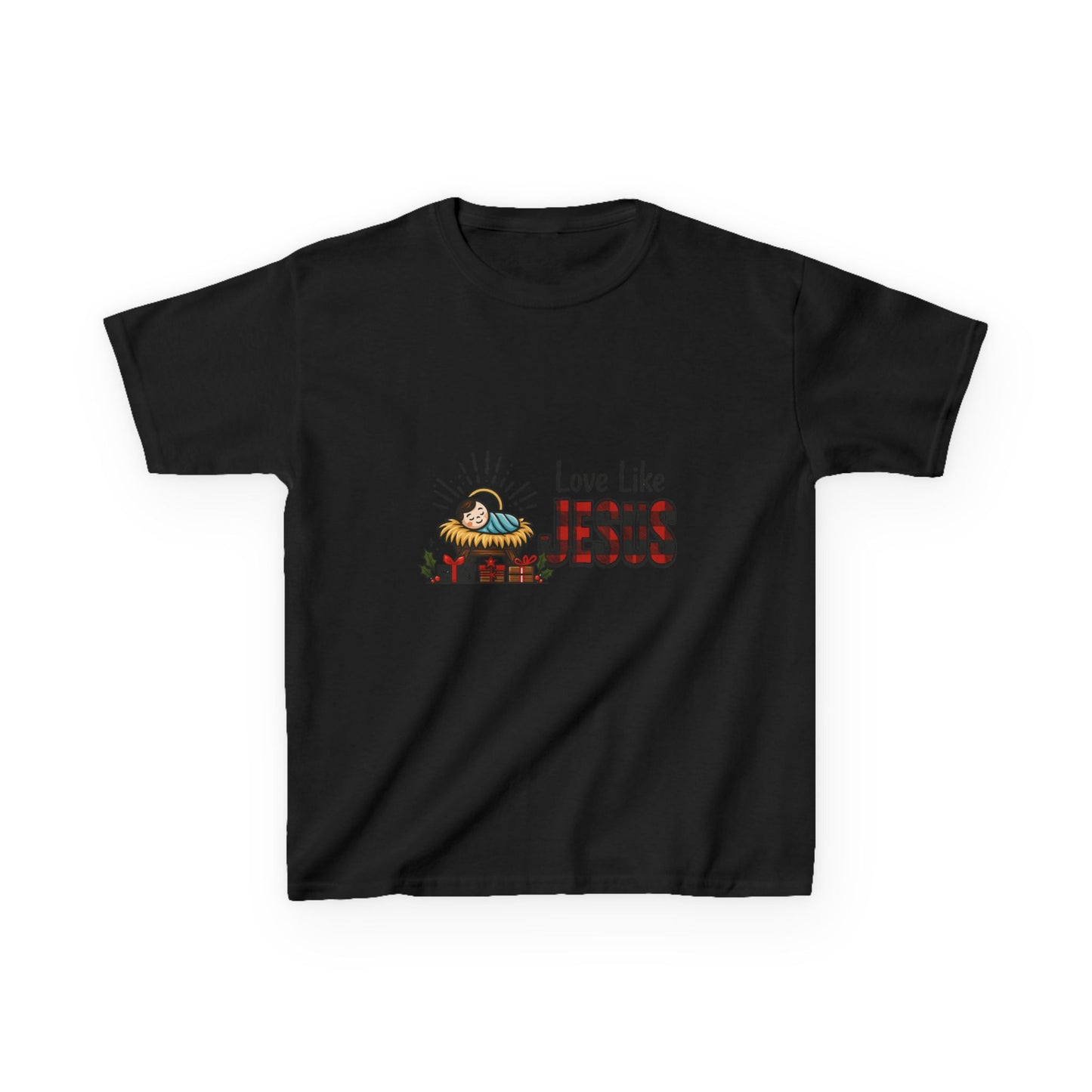 Jesus & Dino Christmas Tee: Love Like JESUS