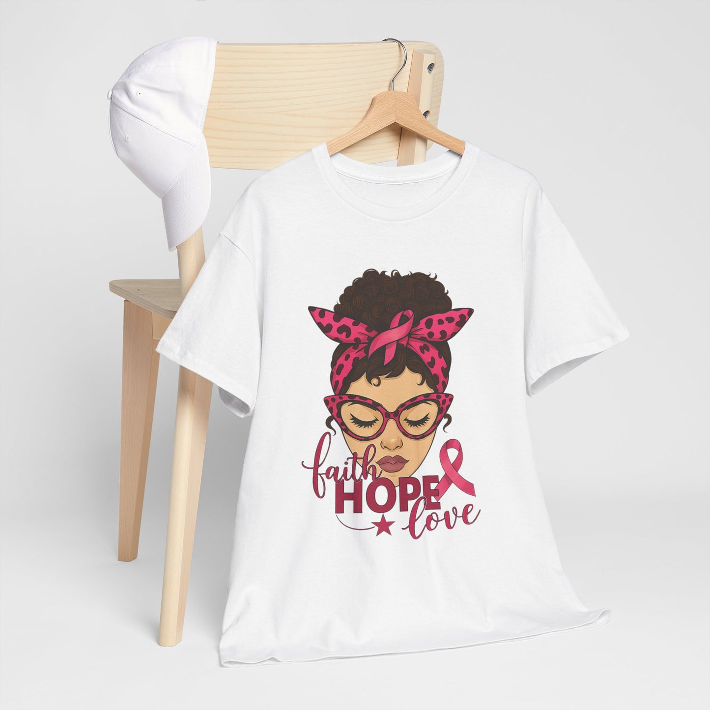 Hope, Faith, Love: Breast Cancer Awareness Tee