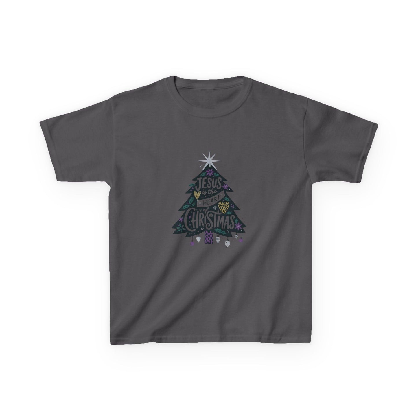 Jesus is the Heart of Christmas Tee - Dinosaur Kids Shirt