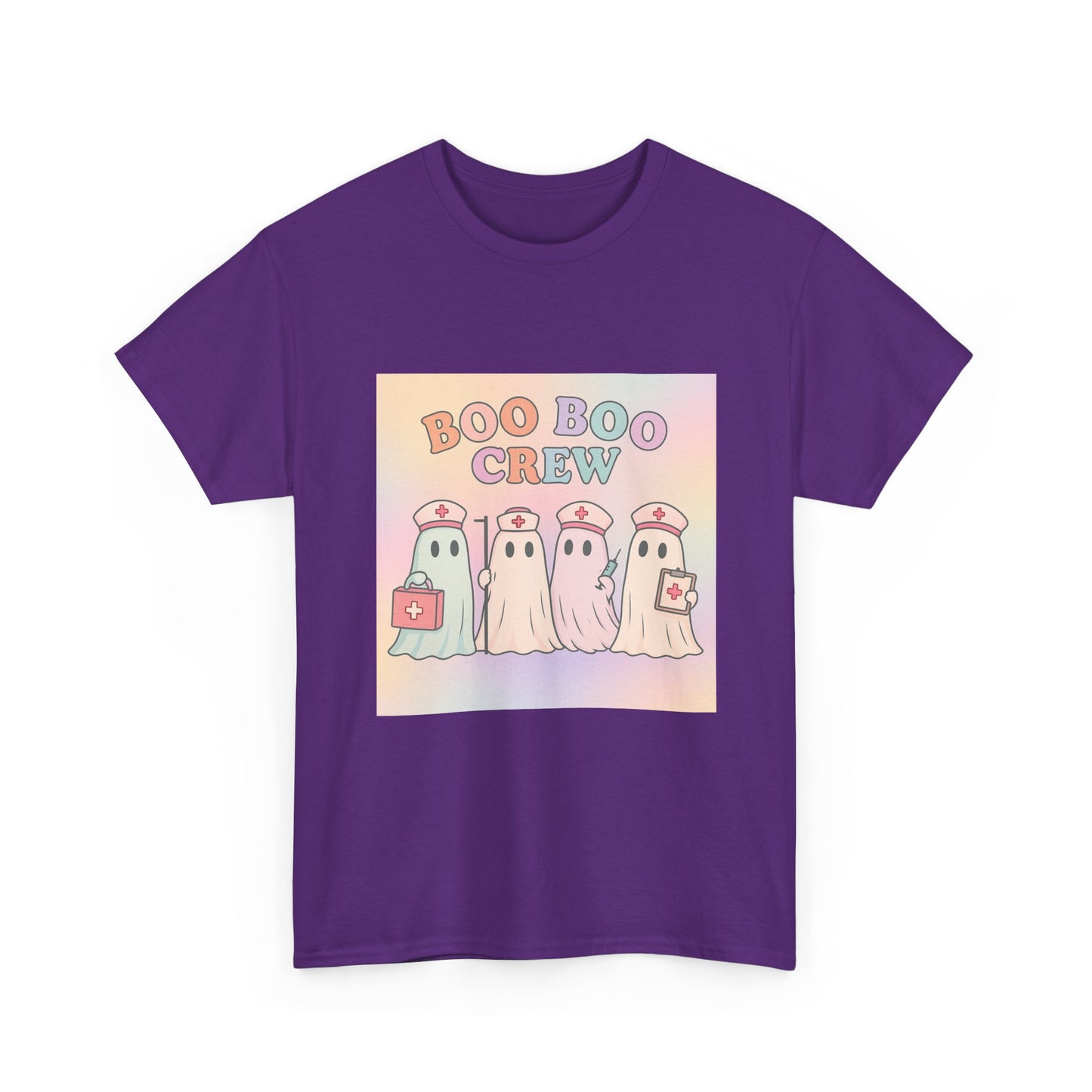 Boo Boo Crew Nurse Ghost T-Shirt – Cute Pastel Halloween Medical Tee