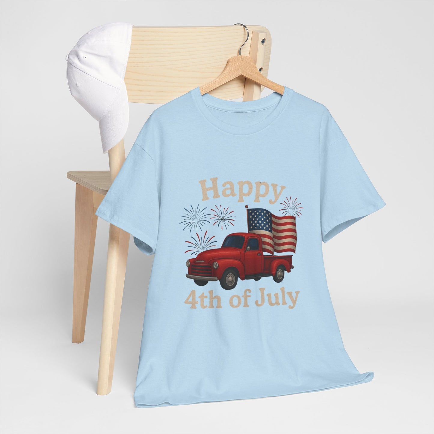 π Happy 4th of July Truck Tee β Patriotic Vintage Pickup Shirt