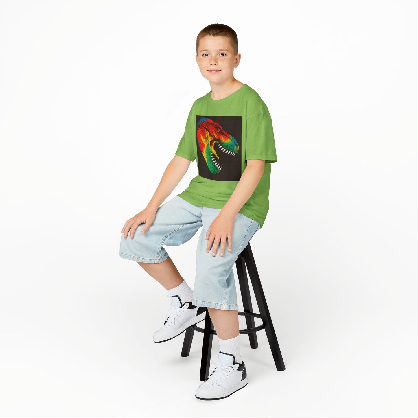 Colorful Dinosaur Kids Tee, Fun T-Shirt for Boys and Girls, Perfect for Birthdays, Playdates, Gifts, and Holiday Celebrations