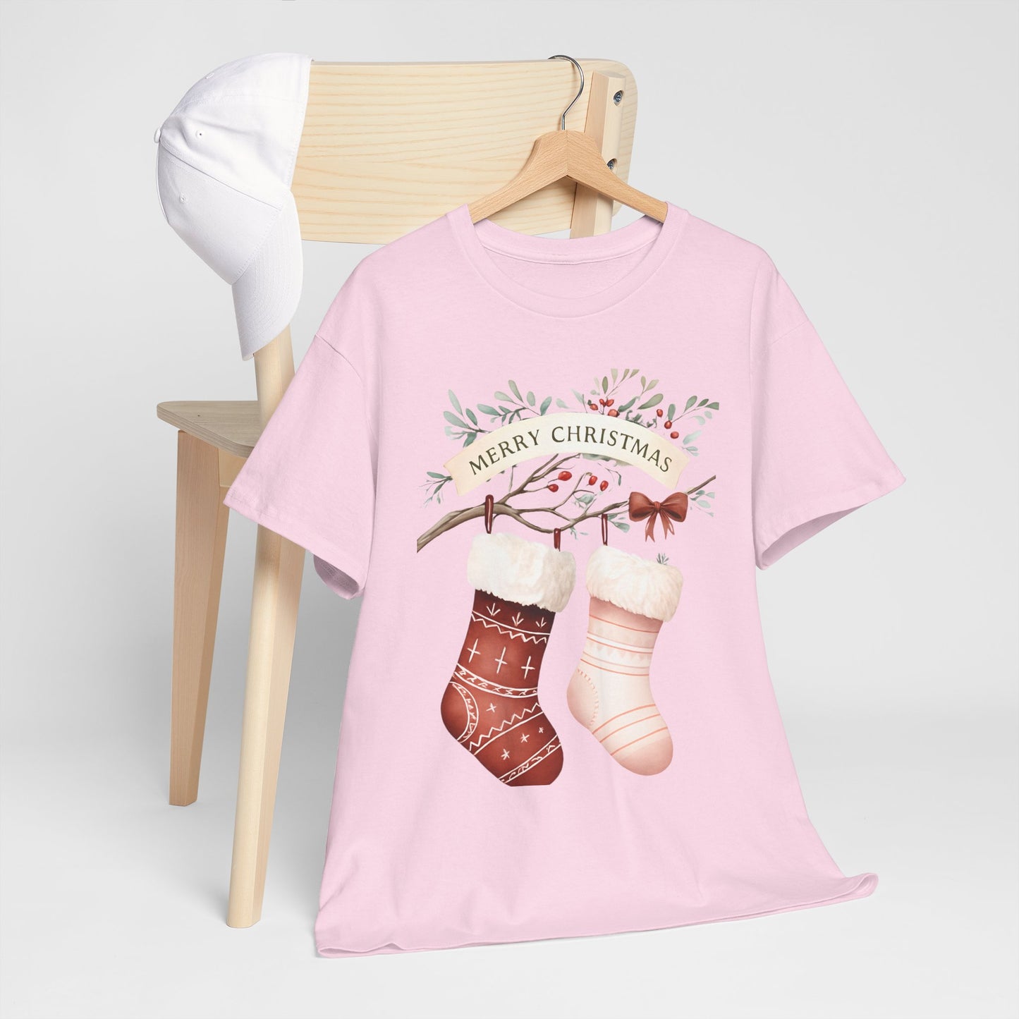 Watercolor Christmas Stocking Tee - Hope & Love