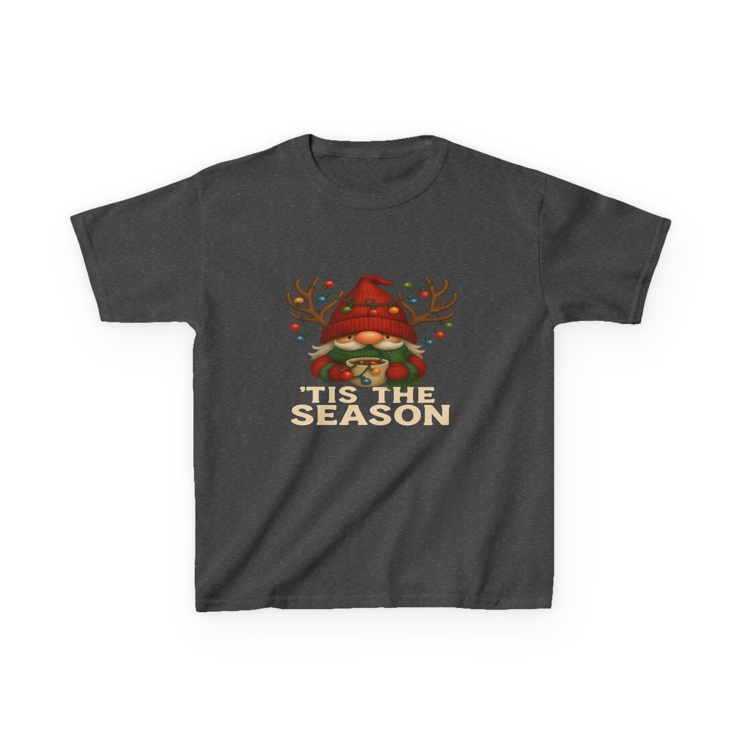 Gnome Dino 'Tis The Season Kids Christmas Tee