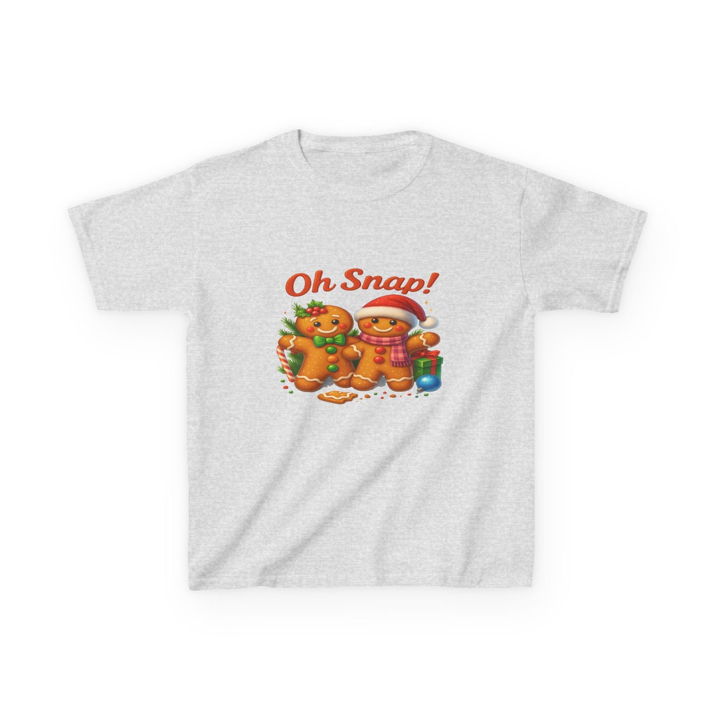 Oh Snap! Gingerbread Dino Christmas Kids Tee