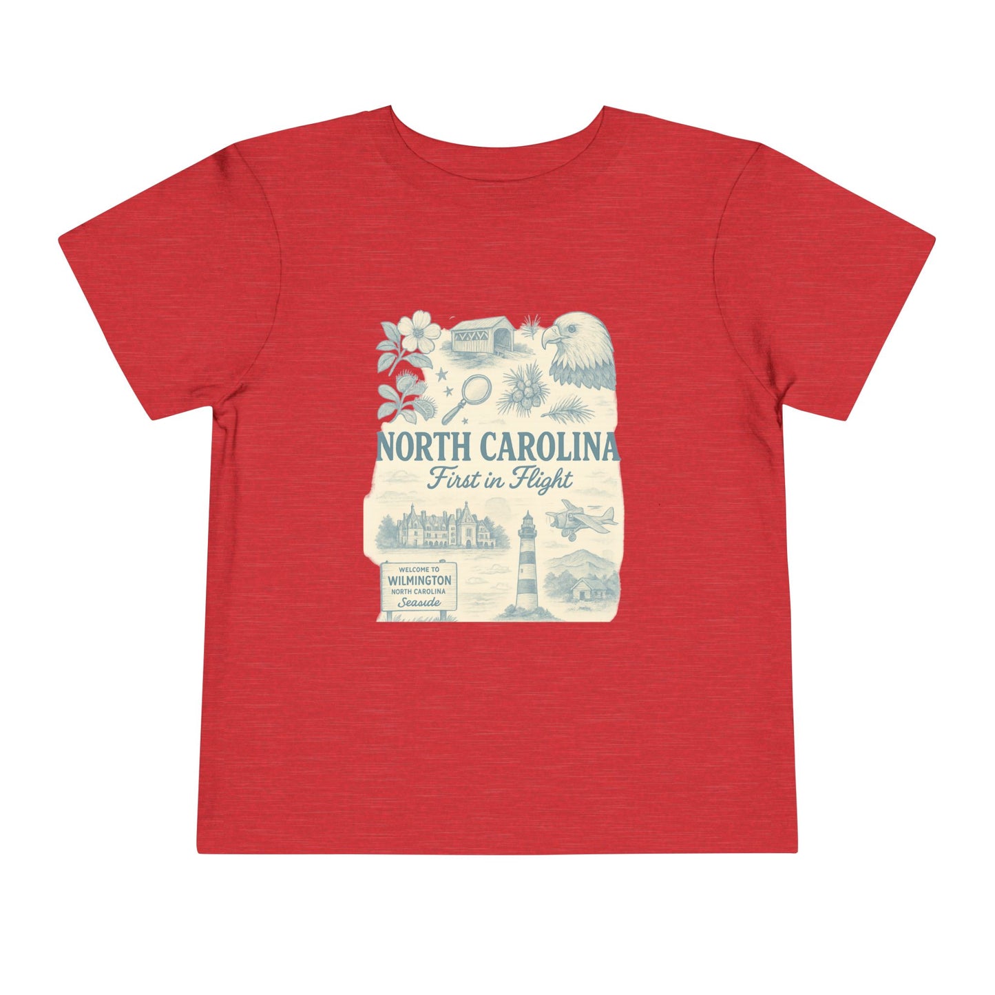 Toddler Tee - NC Landmarks Vintage First in Flight Design