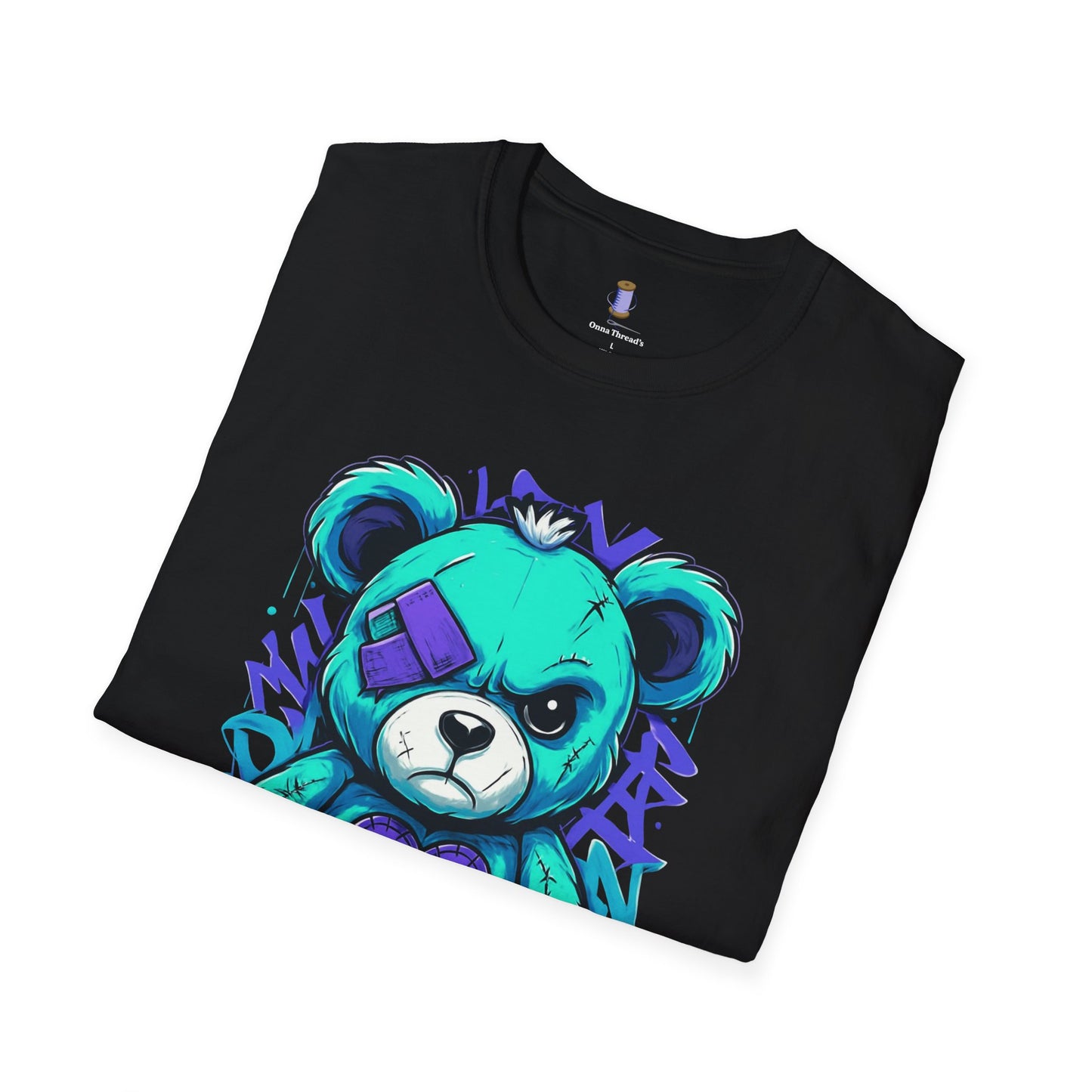 Adorable Grumpy Bear Unisex Softstyle T-Shirt | Cute Graphic Tee, Casual Wear, Gift for Animal Lovers, Birthday Present, Fun Fashion