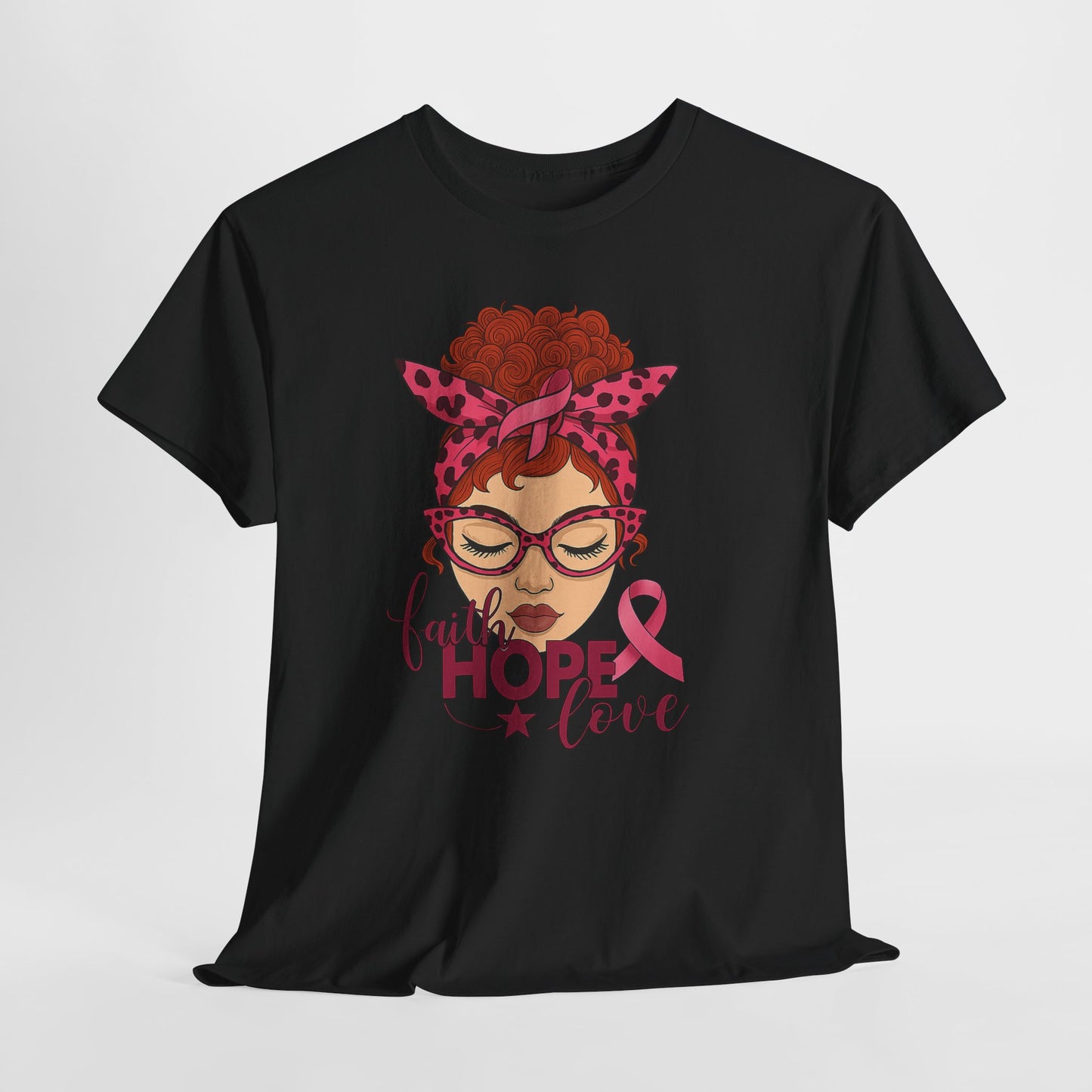 Hope, Faith & Love: Pink Ribbon Awareness Tee
