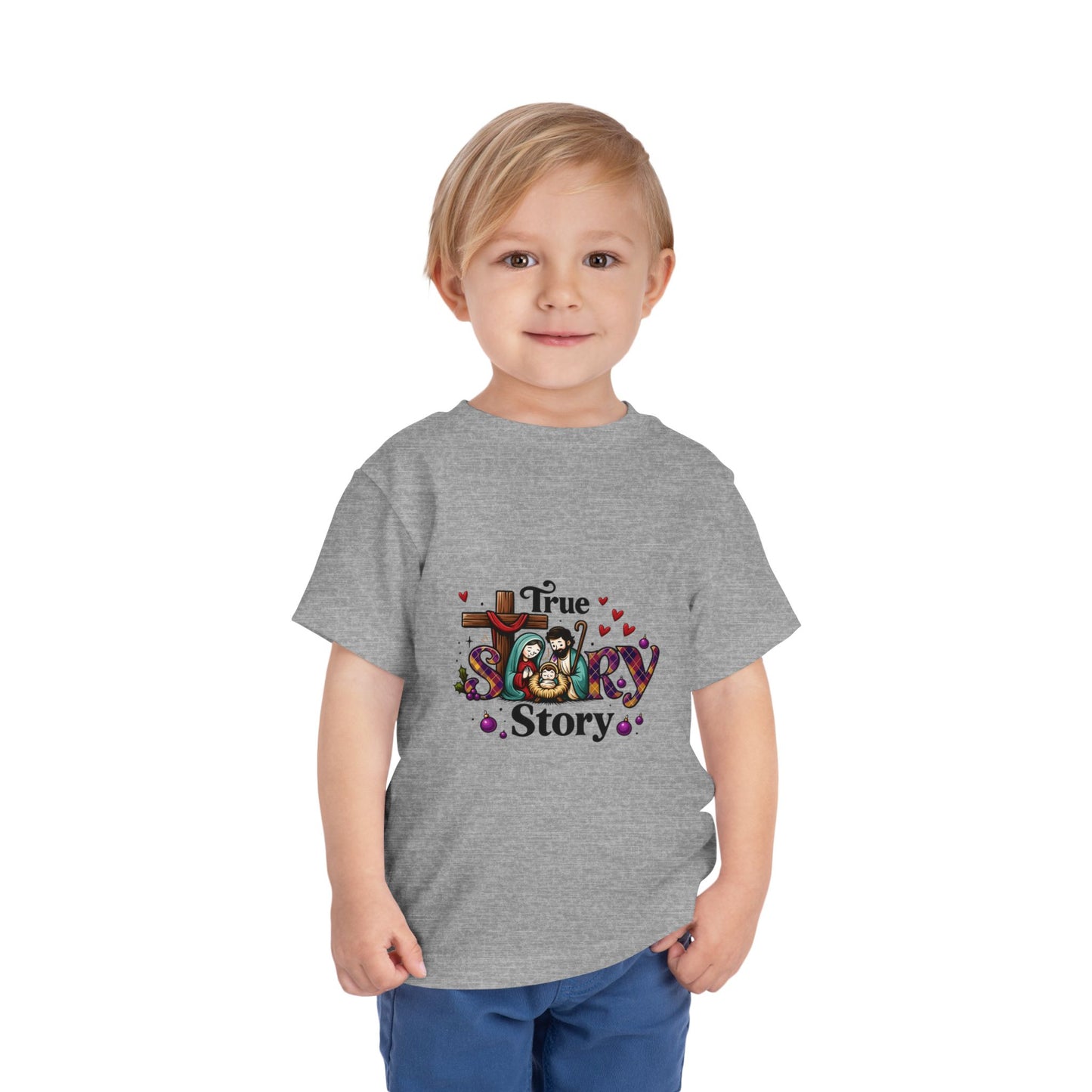 True Story Nativity Toddler Christmas Tee