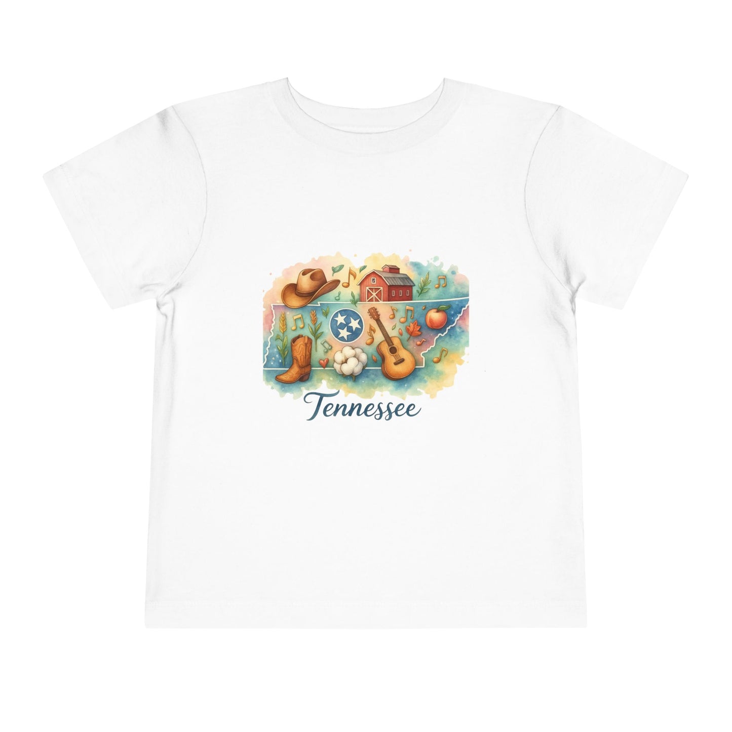 Toddler Tee Tennessee Watercolor Illustration