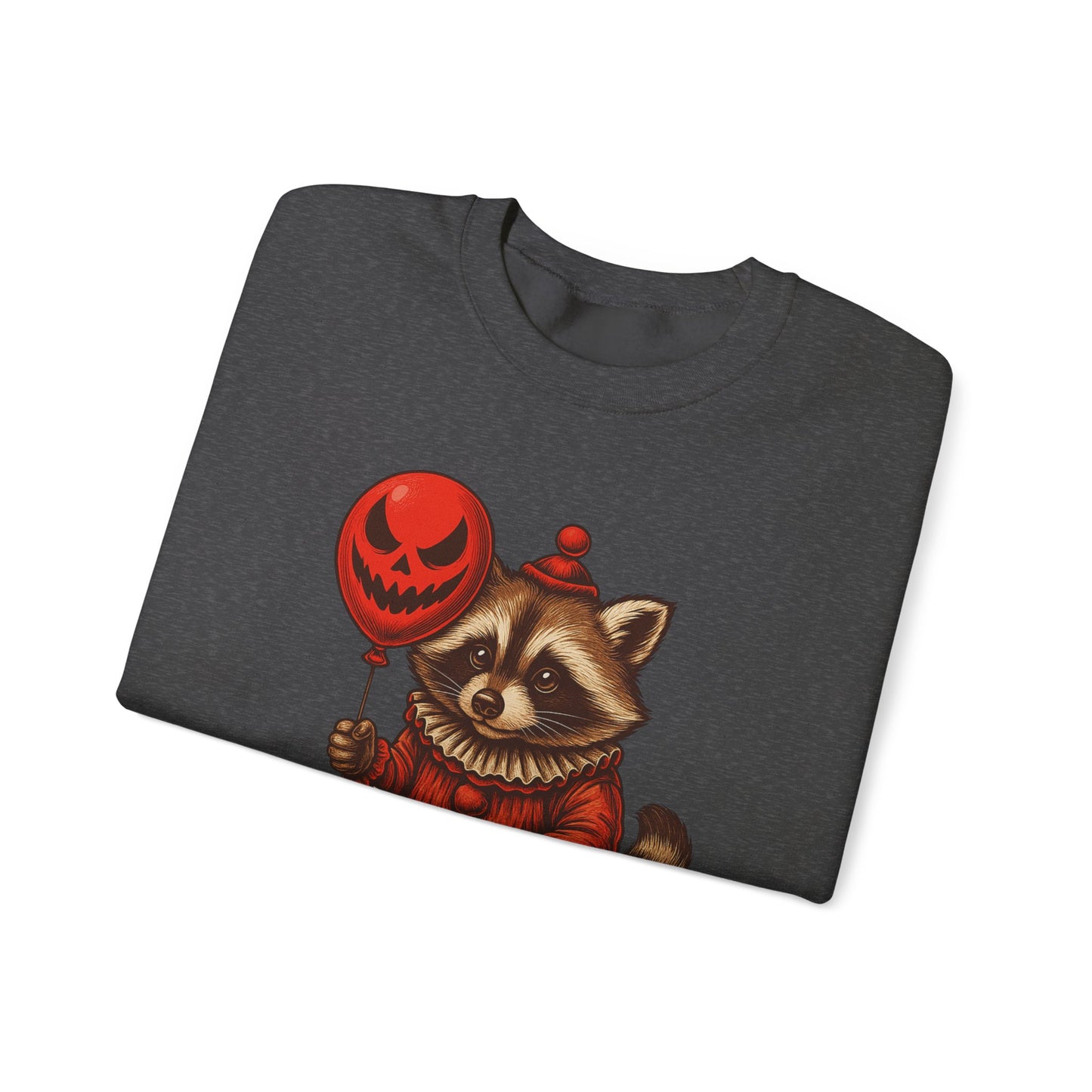 Creepy Clown Raccoon Halloween Sweatshirt