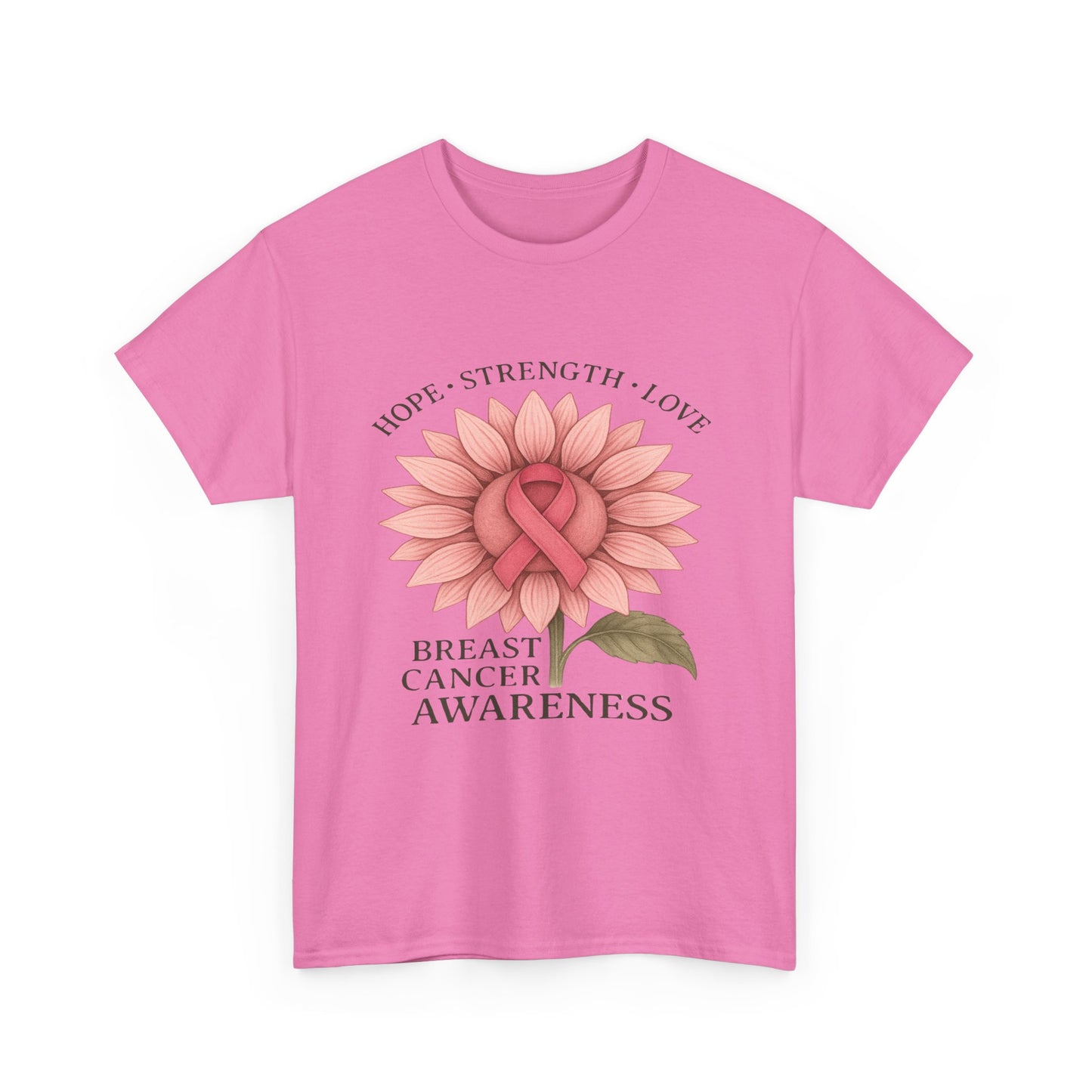 Hope Flower Breast Cancer Awareness Tee