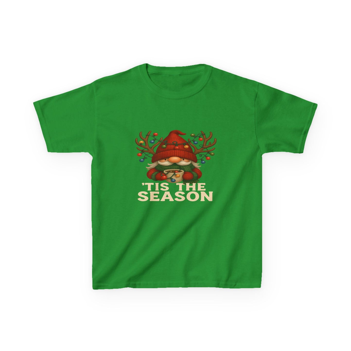 Gnome Dino 'Tis The Season Kids Christmas Tee